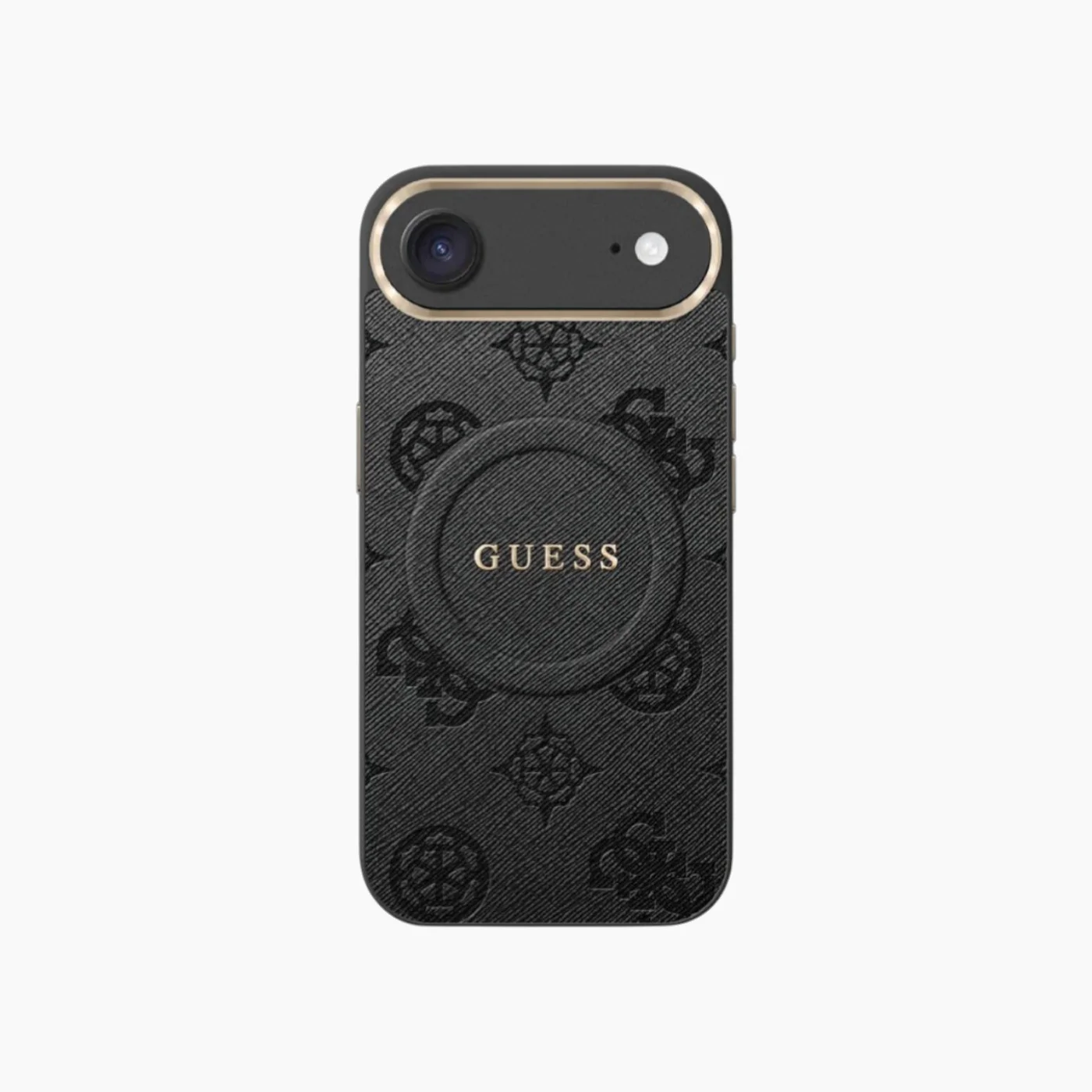 GUESS iPhone PU Saffiano Metal Hardware MagSafe Case