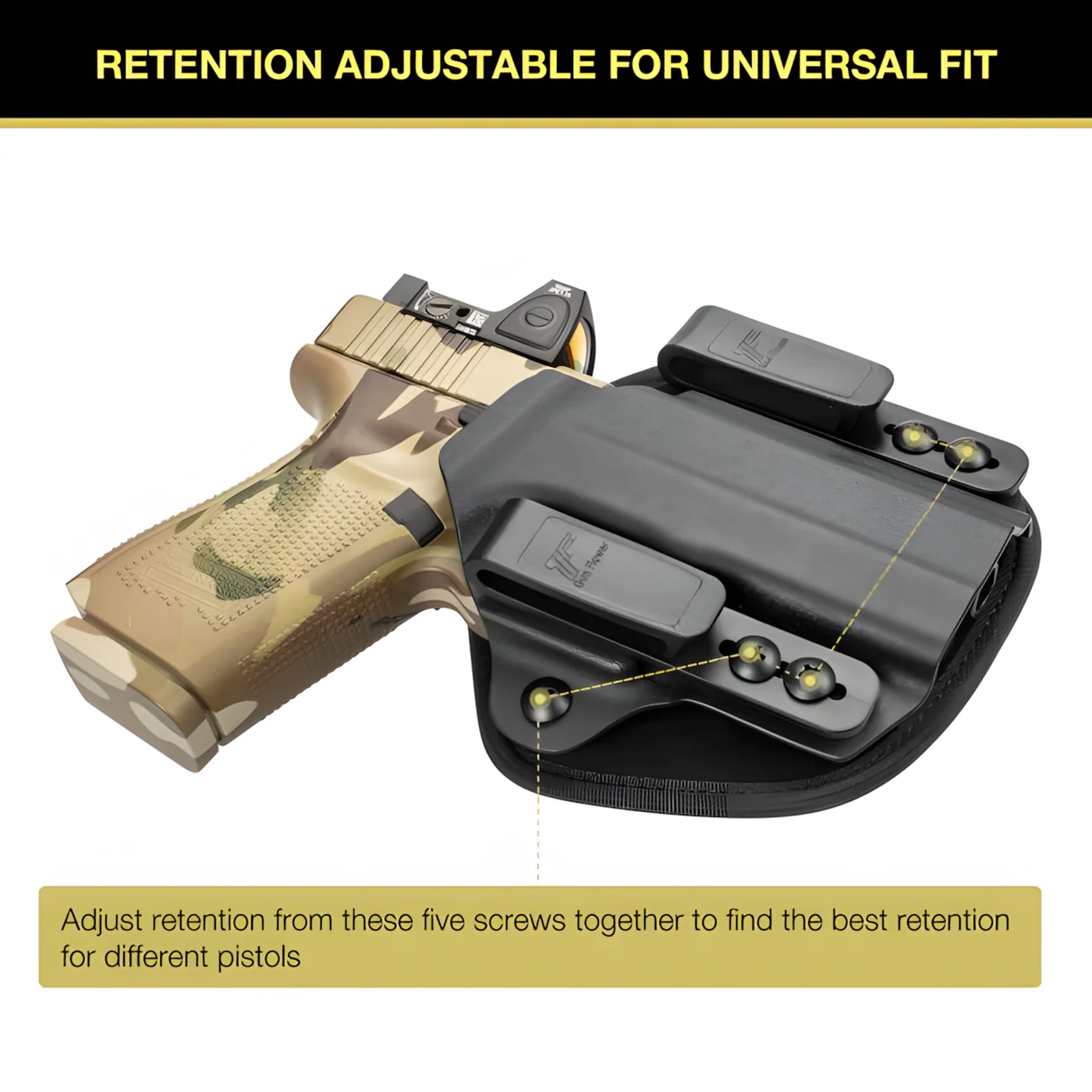 Gun&Flower Kydex and Nylon Hybrid Universal IWB Holster - Image 4
