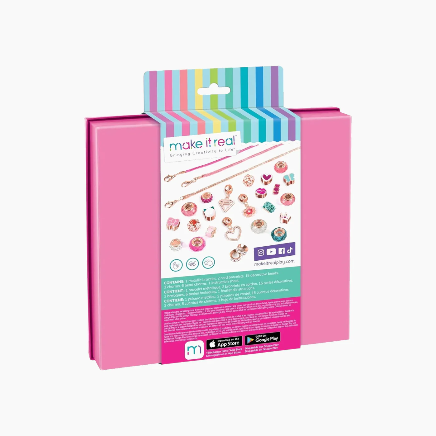 MAKE IT REAL Halo Charms racelets Think Pink- 28 Pcs - Image 3