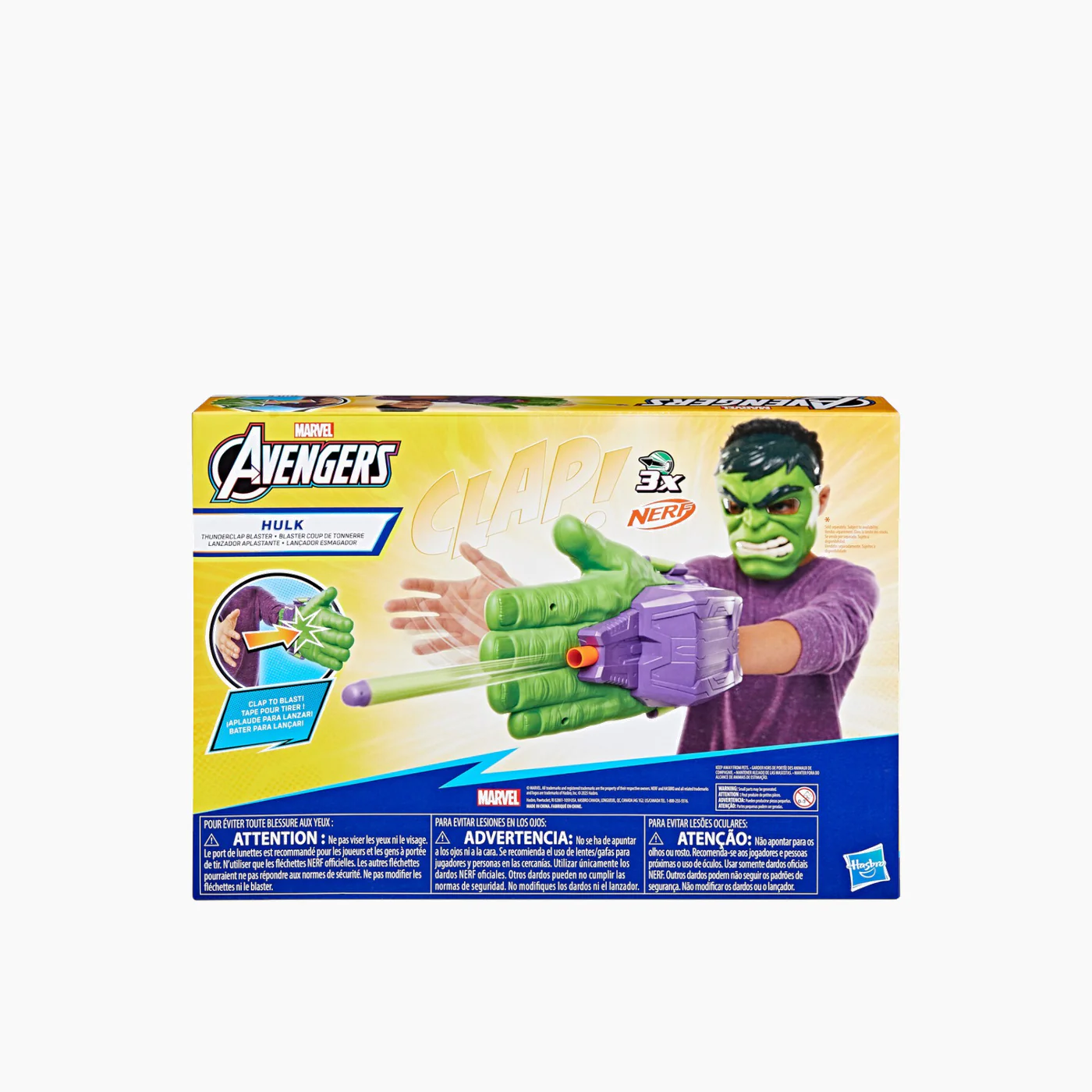 Hasbro Marvel Avengers Hulk Thunderclap Blaster Toy - Image 4