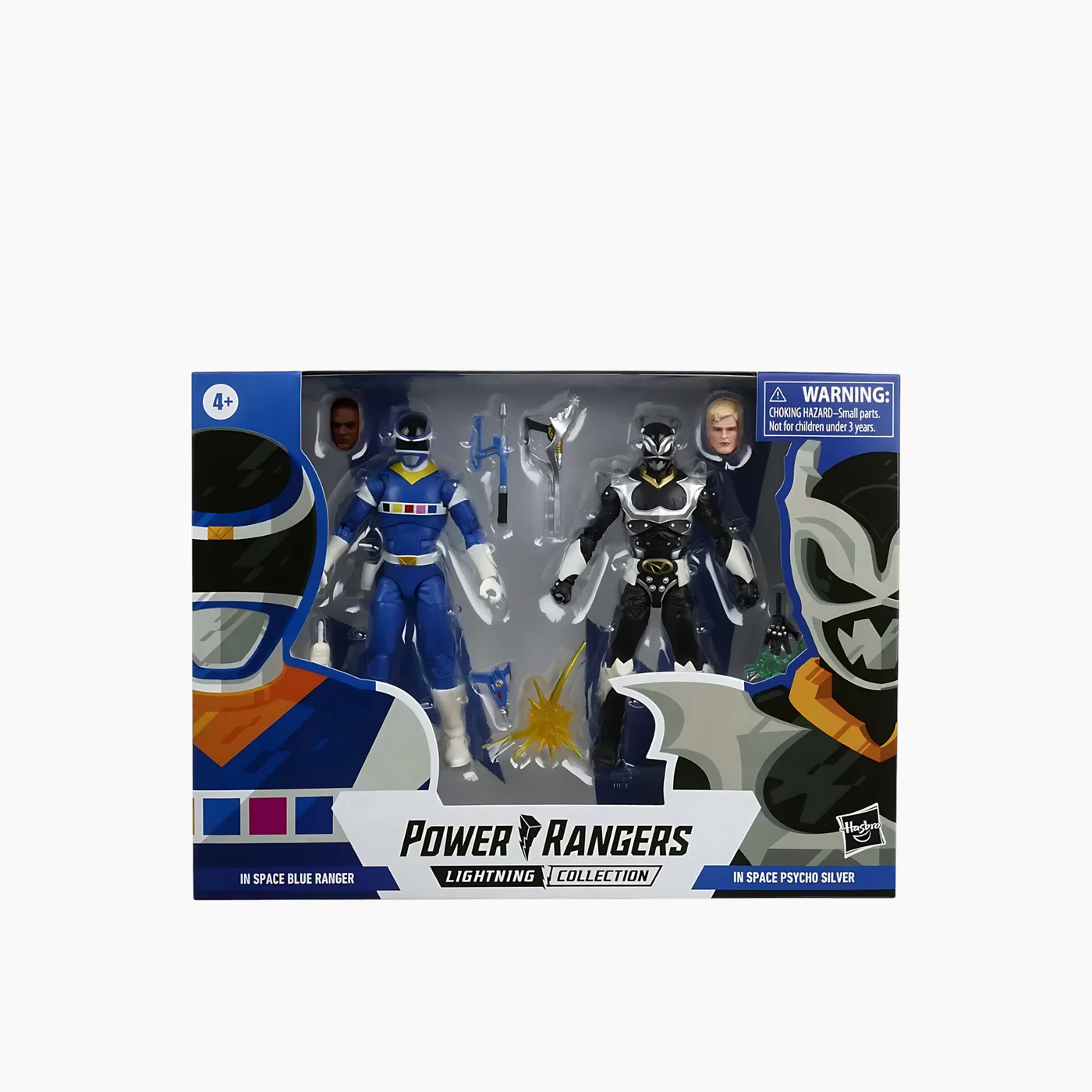 Hasbro Power Rangers Lightning Collection In Space Blue Ranger Vs. Silver Psycho Ranger 2-Pack Action Figures - Image 3