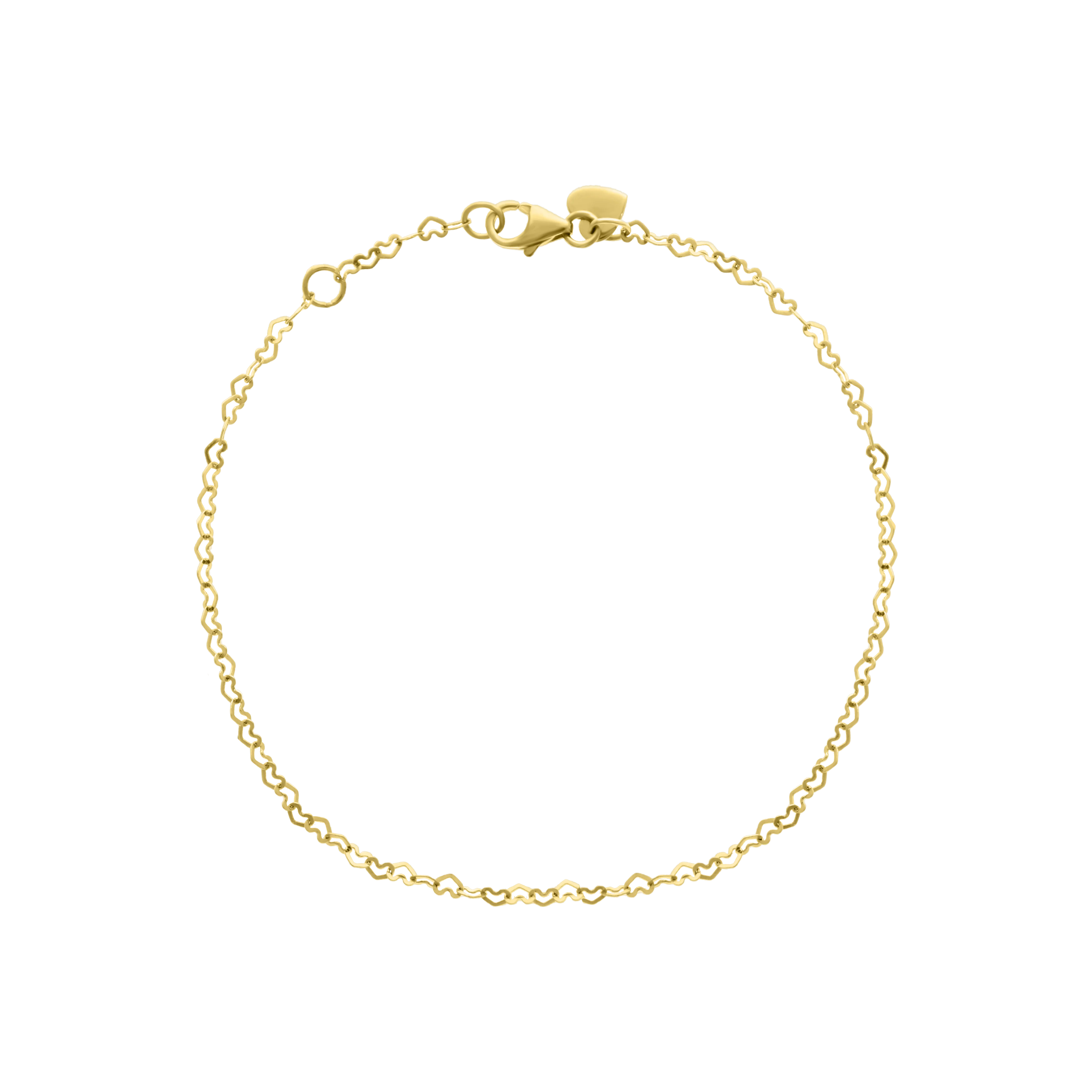 Baby Chic Fine Jewelry Heart Links Chain Bracelet