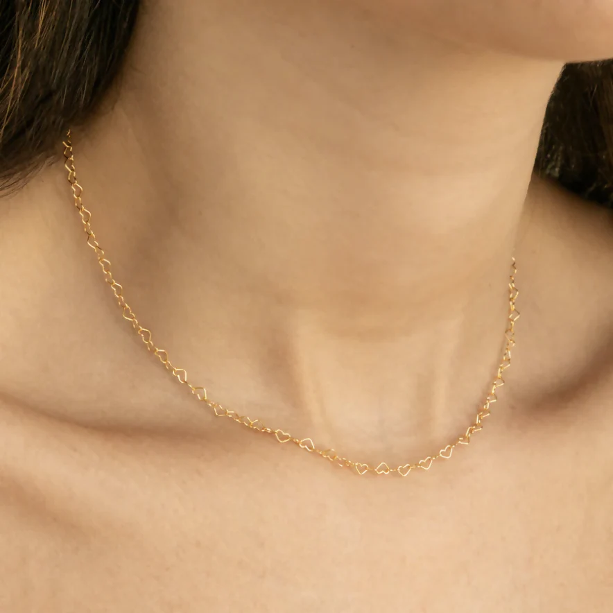 Baby Chic Fine Jewelry Heart Links Chain Necklace - Image 2