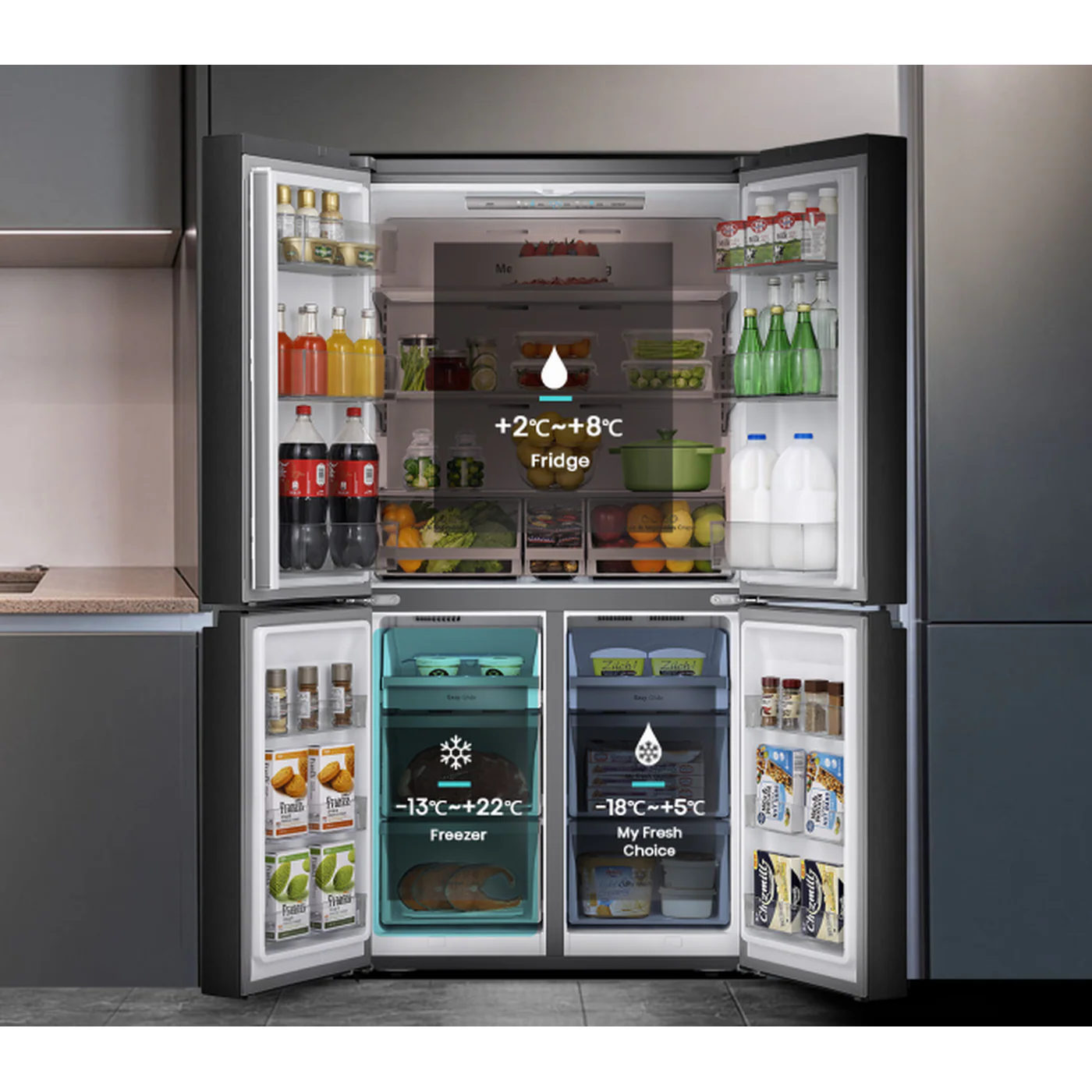 Hisense Refrigerator - 583 L - A+ - 4 Doors - Image 4