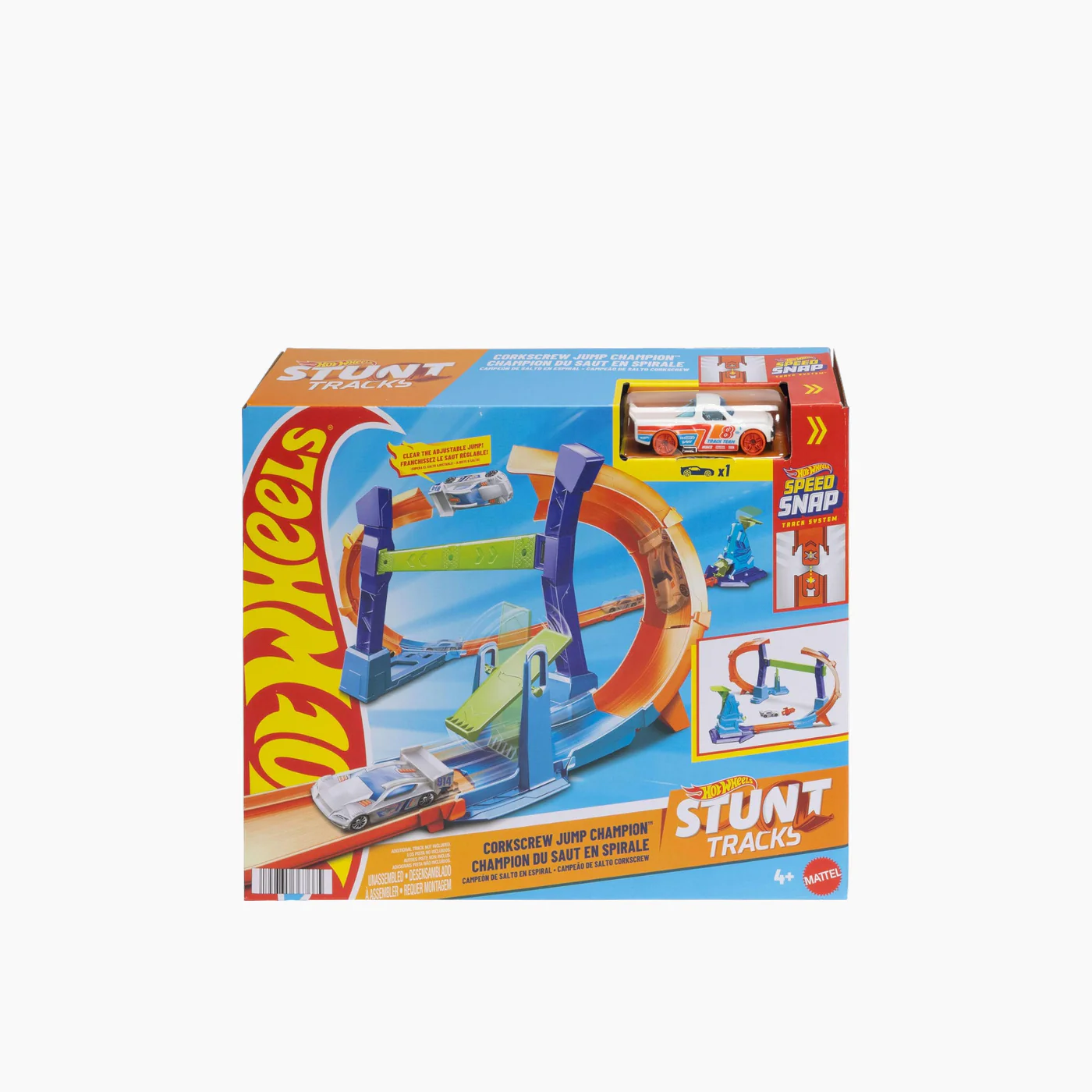 Hot Wheels Stunt Tracks Corkscrew Jump Champion OS - Image 2