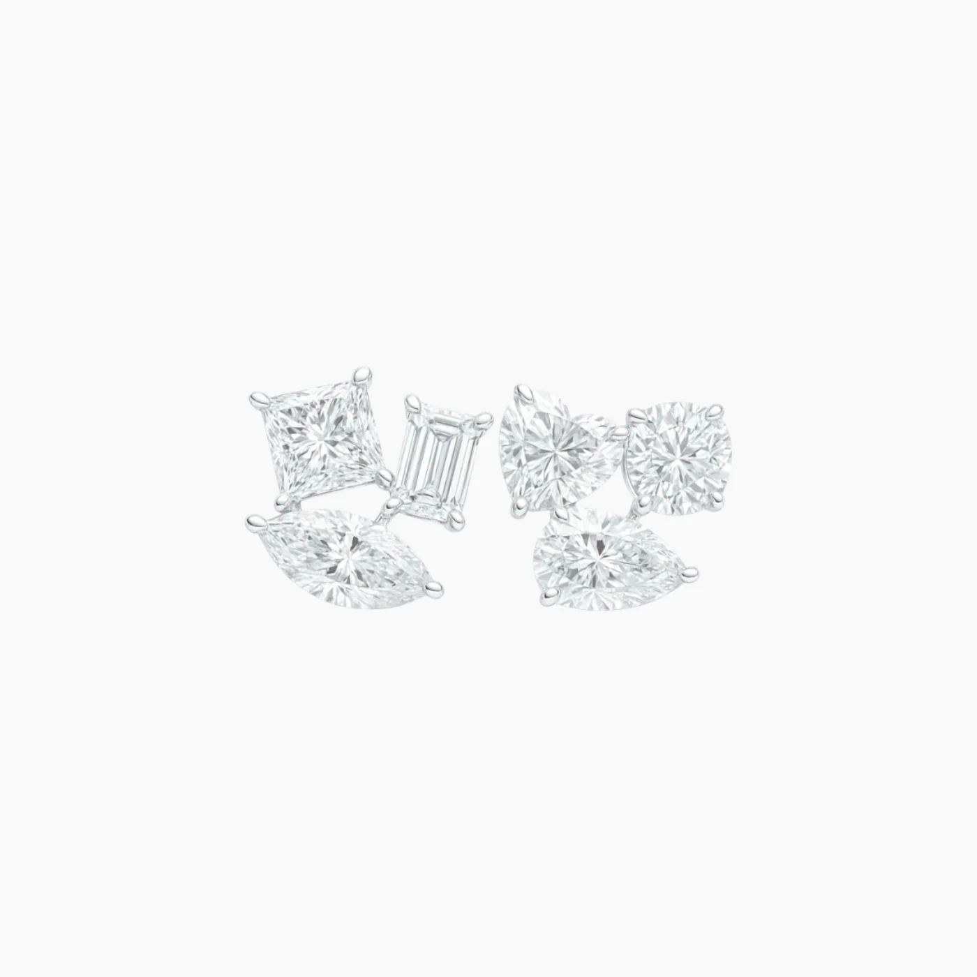Illumine Gold The Asymmetry Studs Earrings