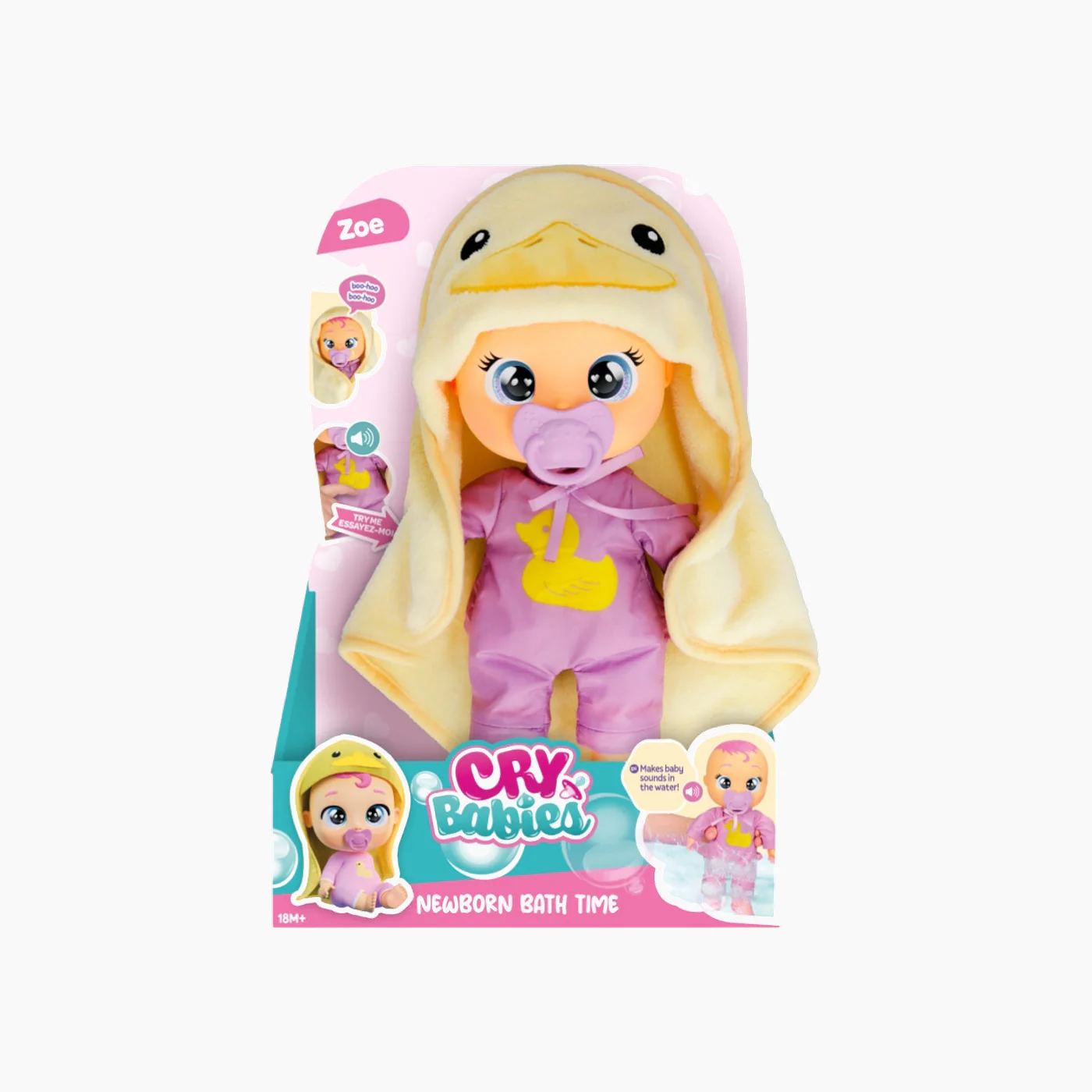 Imc Toys Cry Babies Newborn Bath Time Zoe Doll - Image 7