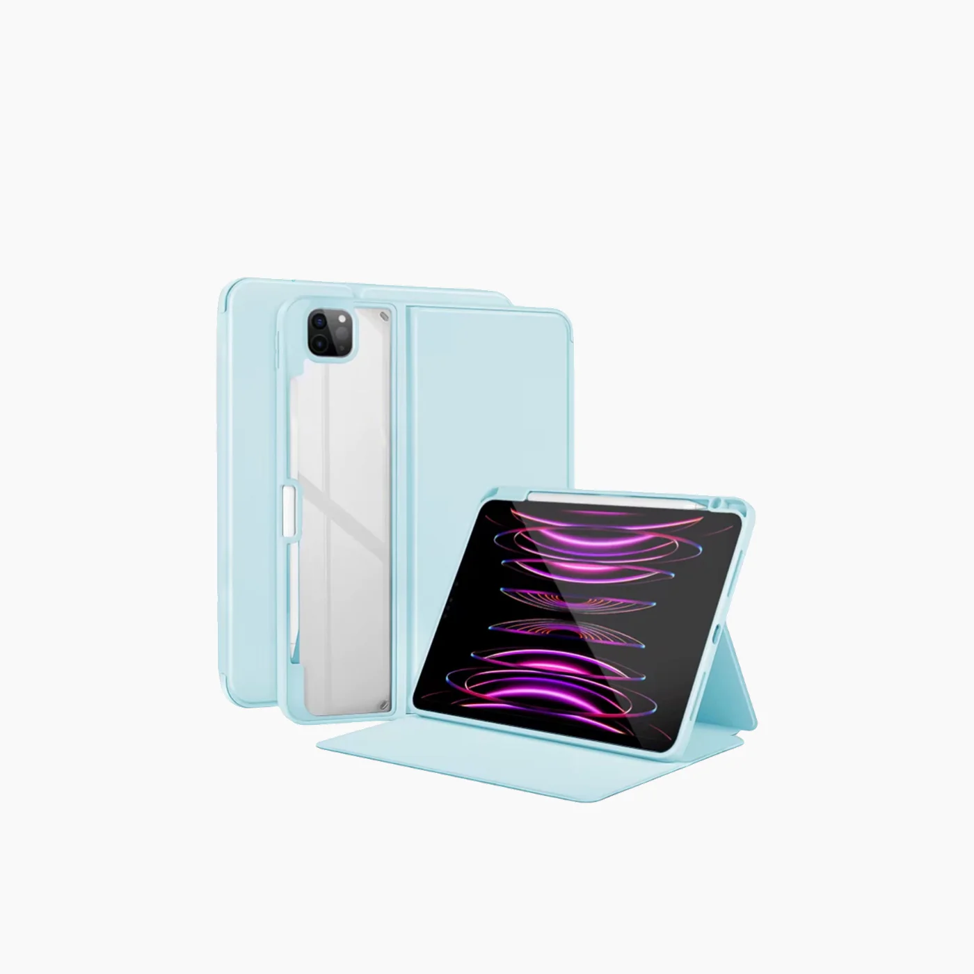 iPad Factory Magnetic PU Leather With Stand& Pencil Holder Case - Image 4