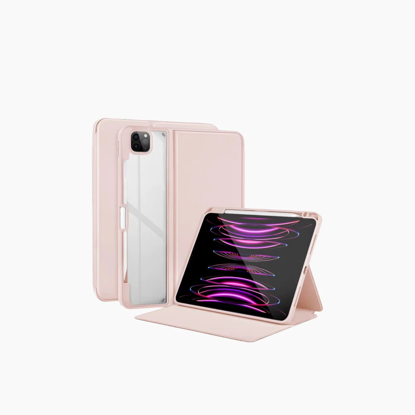 iPad Factory Magnetic PU Leather With Stand& Pencil Holder Case - Image 5
