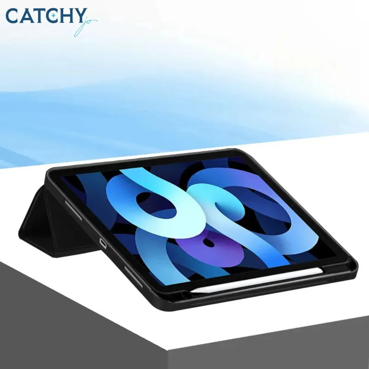 iPad Magnetic Trifold With Pen Slot Smart Case - Image 12