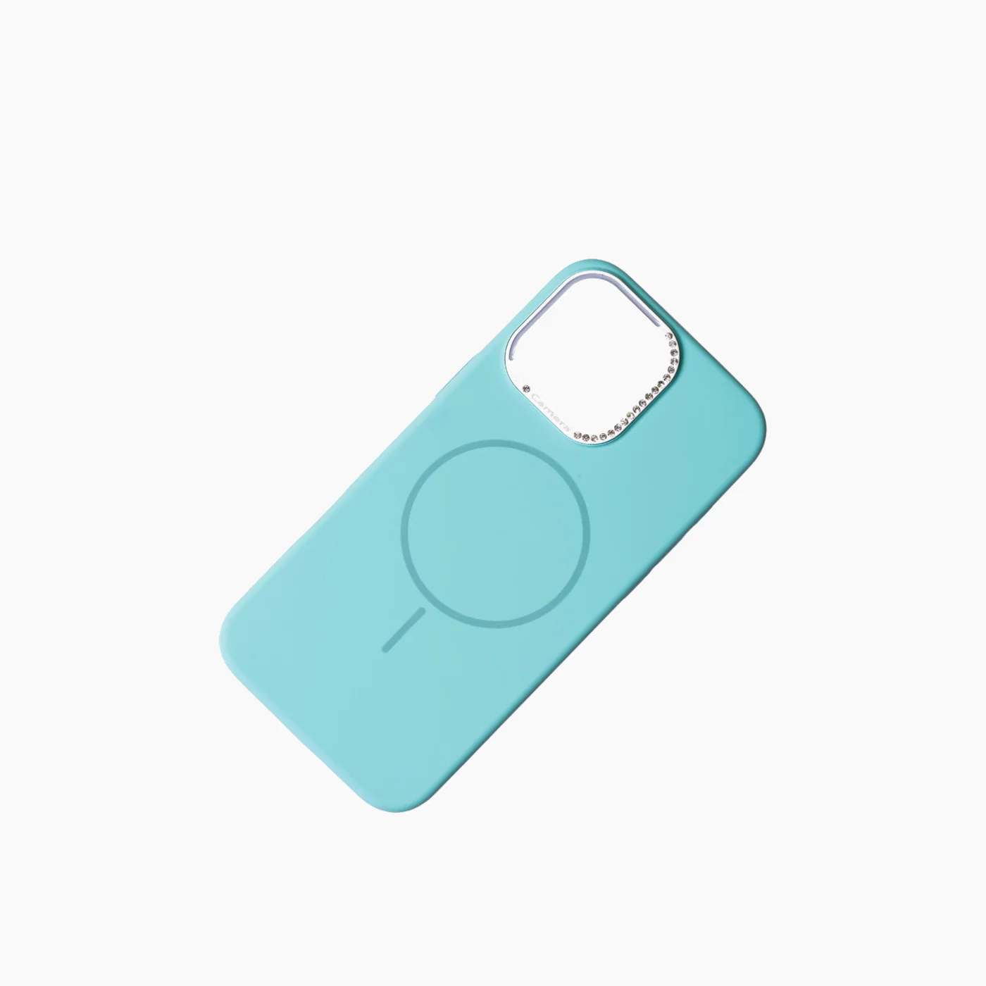 C.JO iPhone Series 15+16 Silicone MagSafe Case With Diamond Camera Frame - Image 5