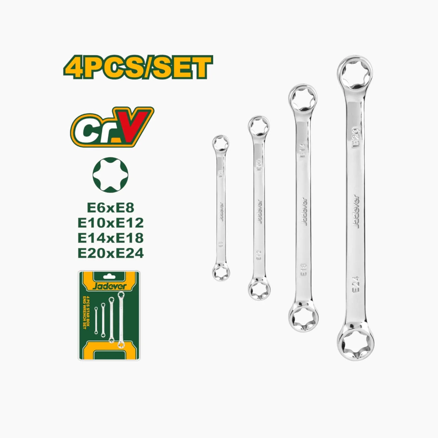 Jadever 4 Piece Star Ring Wrench Set - Image 2