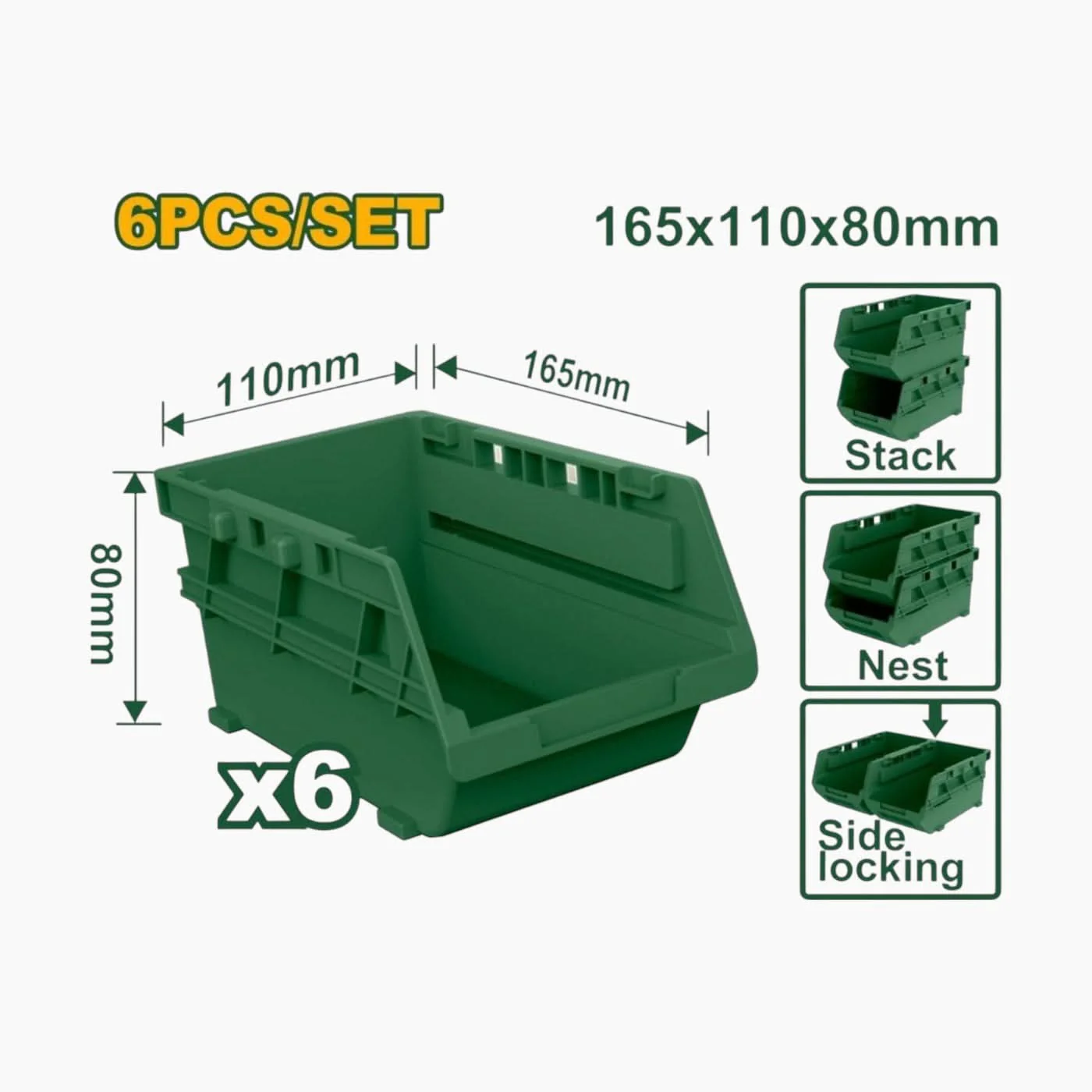 Jadever 6-Piece Screw Storage Boxes - Image 3