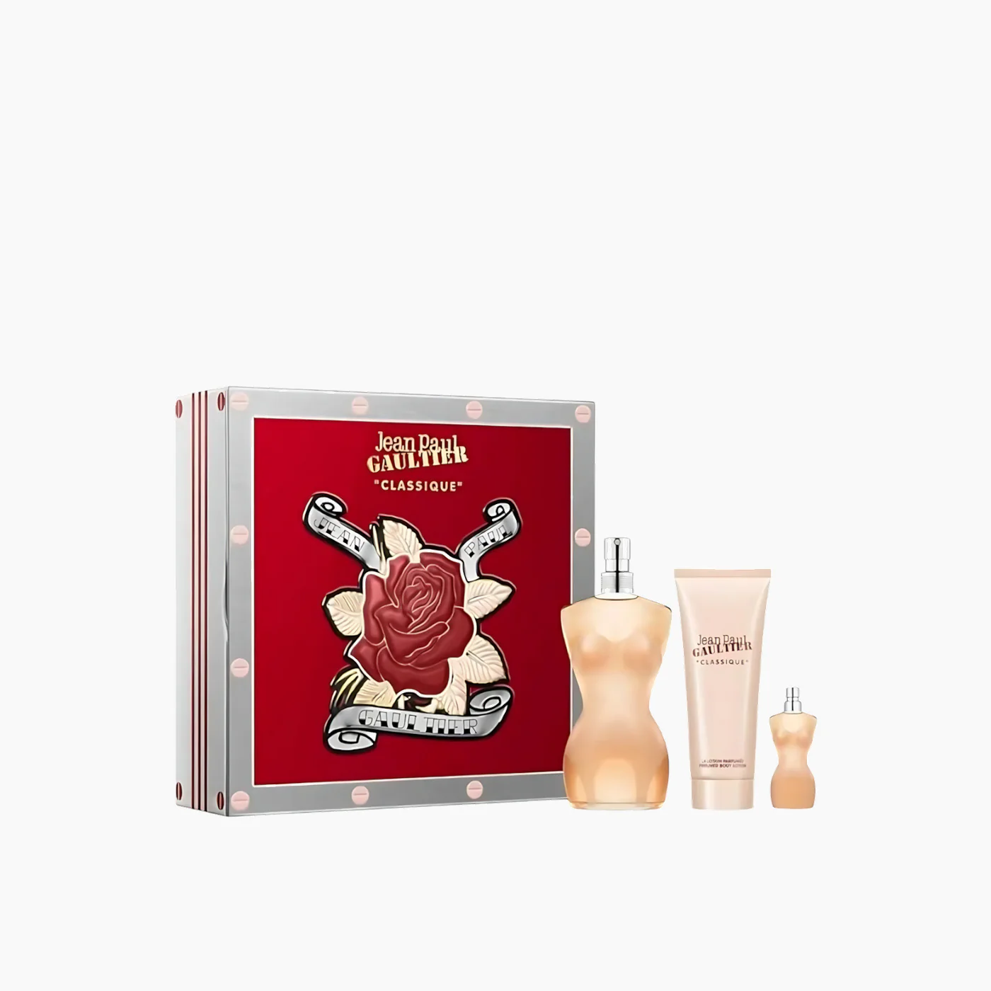 Jean Paul Gaultier Classique EDT 100Ml + EDT 6Ml + Body Lotion 75Ml Gift Set For Women - Image 3