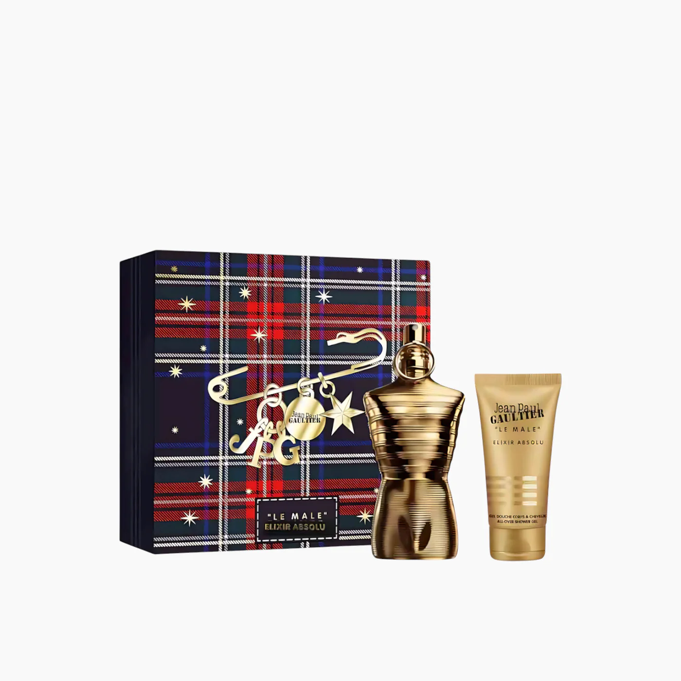 Jean Paul Gaultier Le Male Elixir Absolu Parfum Intense 125Ml + Shower Gel 75Ml Gift Set For Men