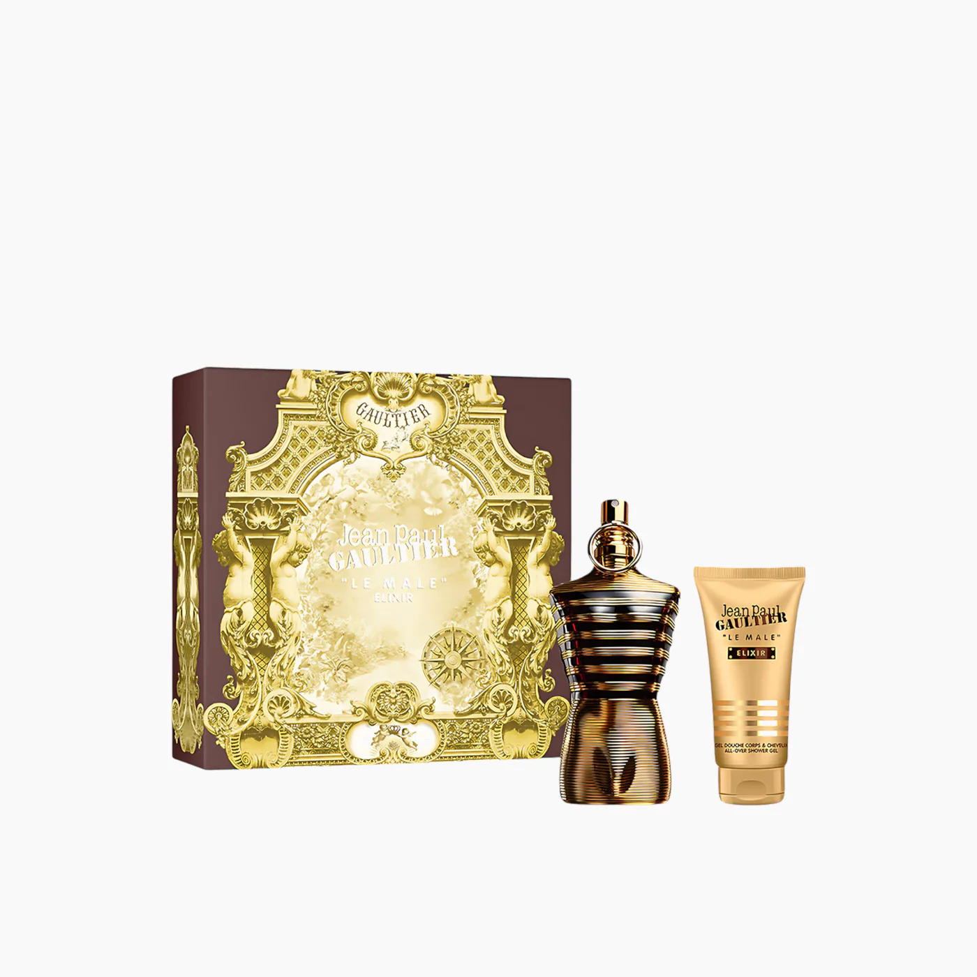 Jean Paul Gaultier Le Male Elixir Parfum 125Ml + Shower Gel 75Ml Gift Set For Men