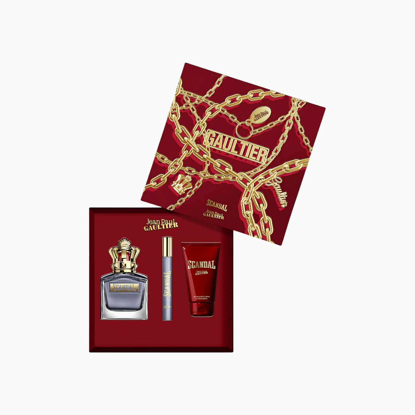 Jean Paul Gaultier Scandal EDT 100ML + EDT 10ML + Shower Gel 100Ml Gift Set For Men - Image 3