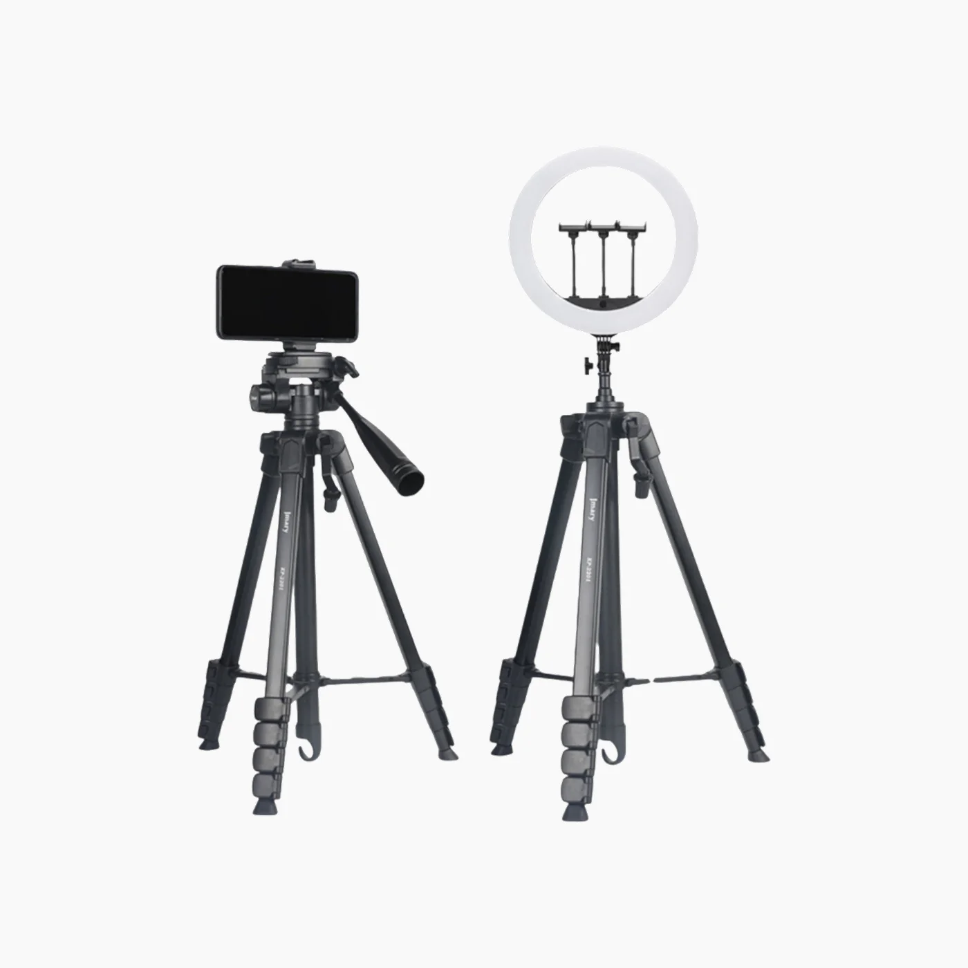 JMARY KP-2201 Tripod with Pan Head and Ring Light Head (1.7M)