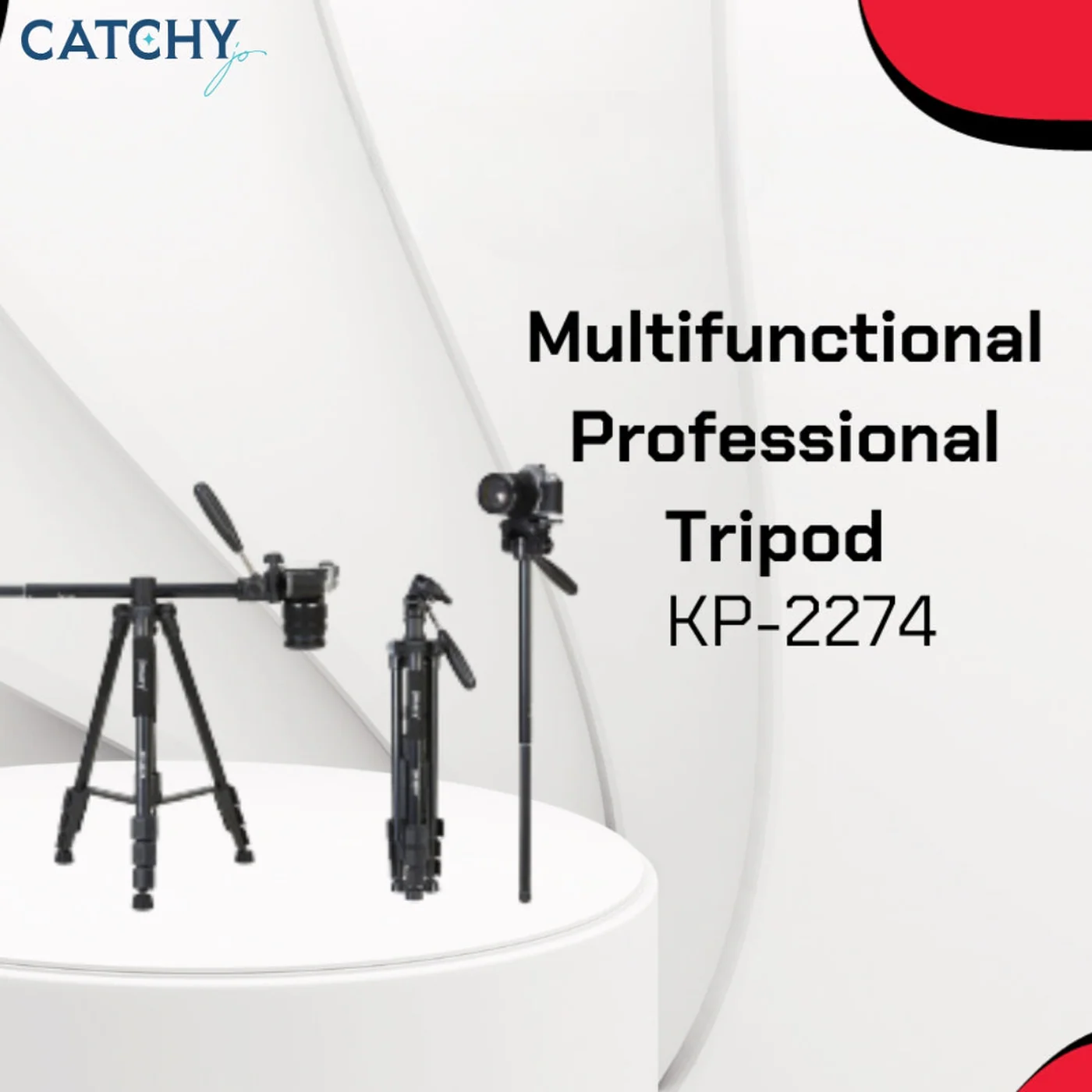 JMARY KP-2274 Professional Overhead Tripod - Image 3