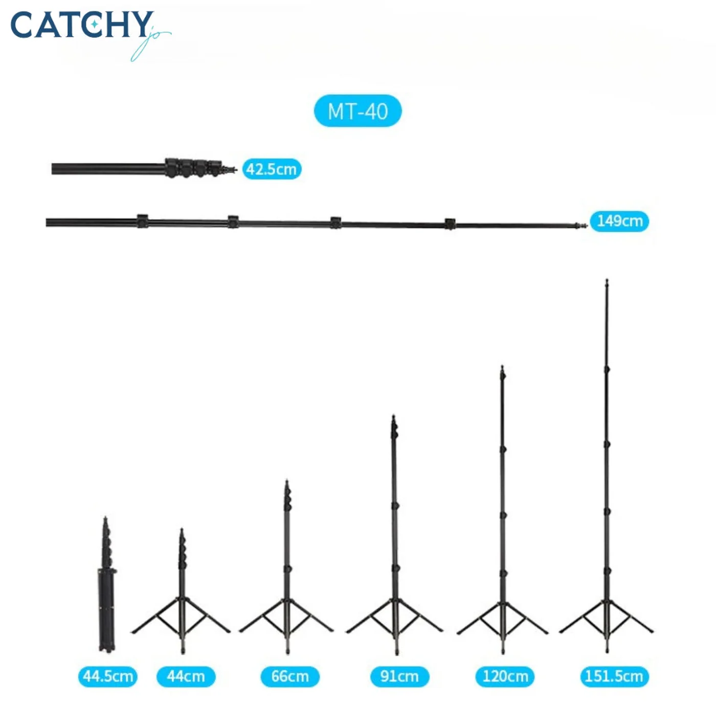 JMARY MT-40 2-in-1 Monopod Selfie Stick Tripod - Image 2
