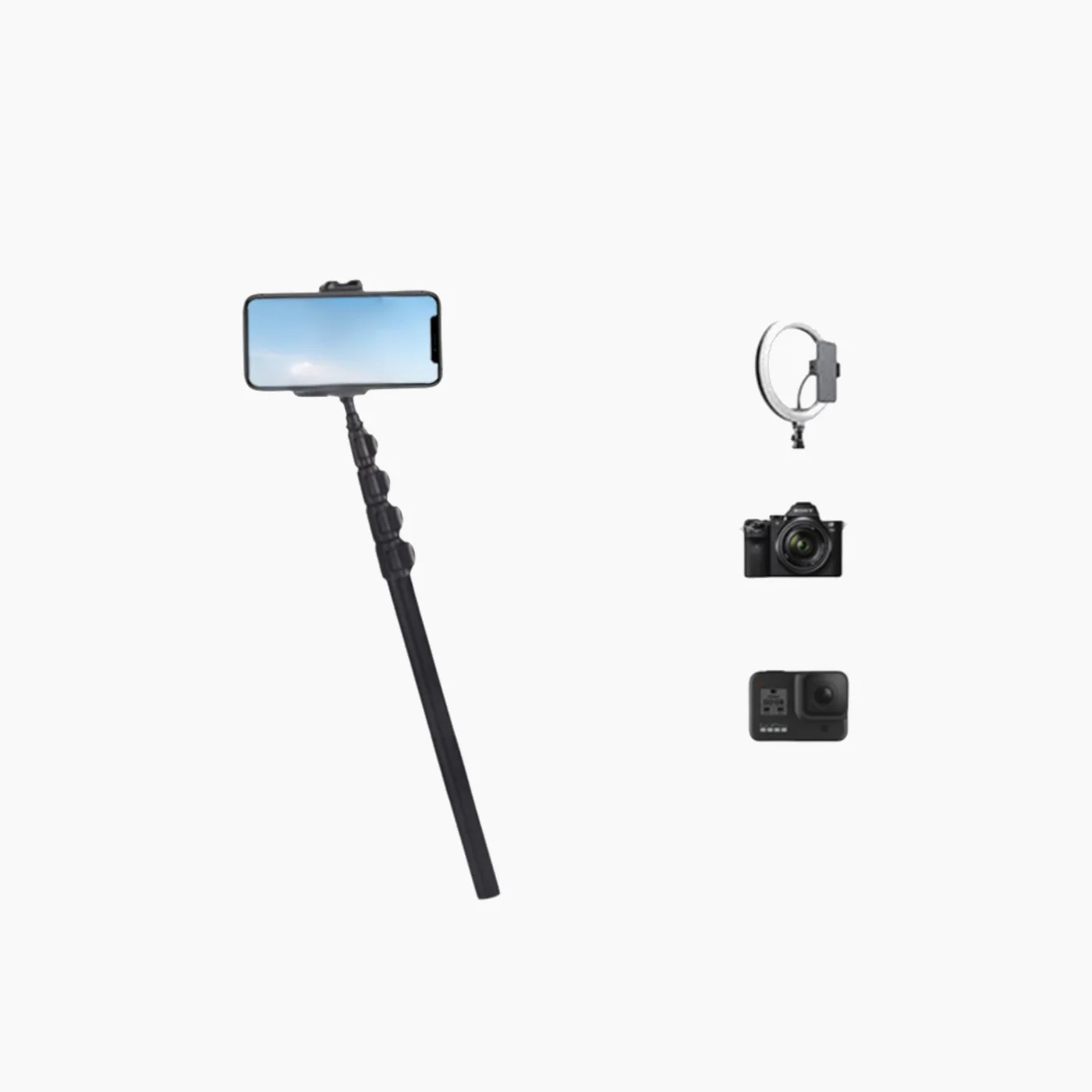 JMARY MT-40 2-in-1 Monopod Selfie Stick Tripod - Image 5