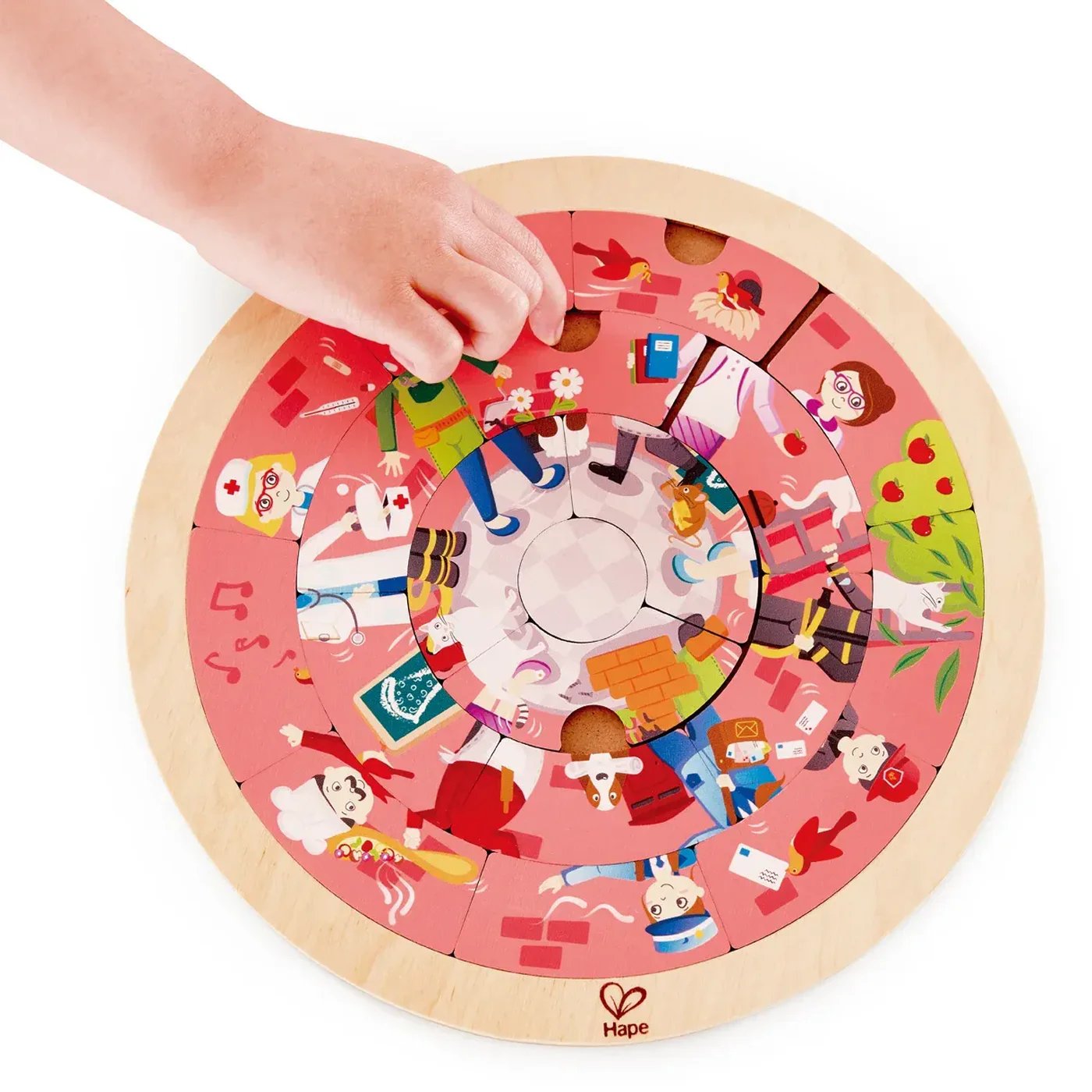 Hape Jobs Roundabout Puzzle Educational Toy - Image 4