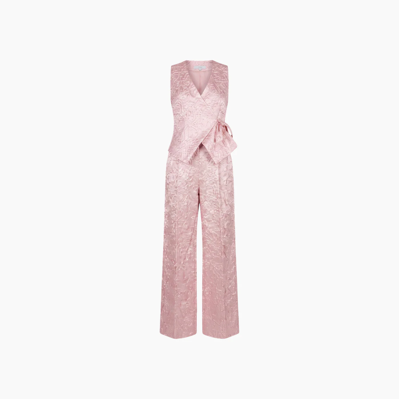 Elliatt Joesphine Top & Pants Set in Embossed Satin 2 Pcs