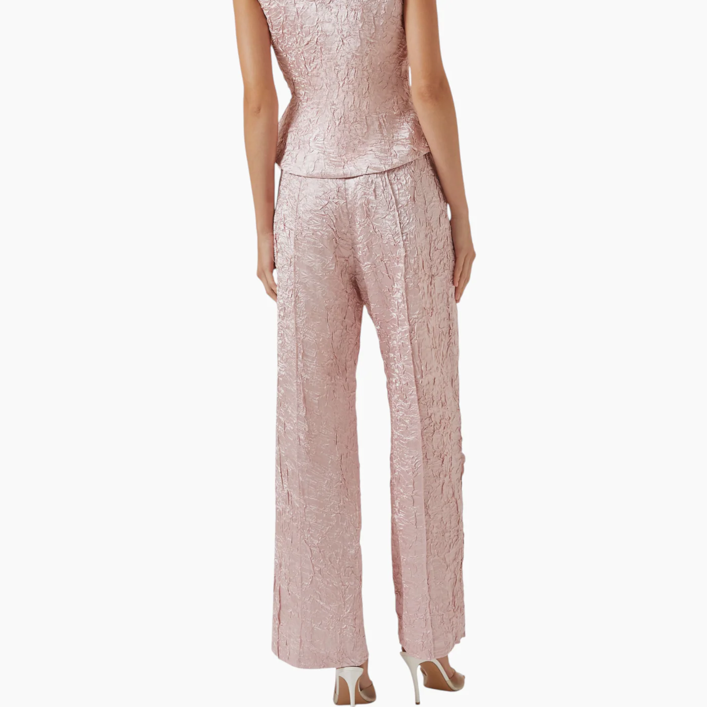 Elliatt Joesphine Top & Pants Set in Embossed Satin 2 Pcs - Image 6