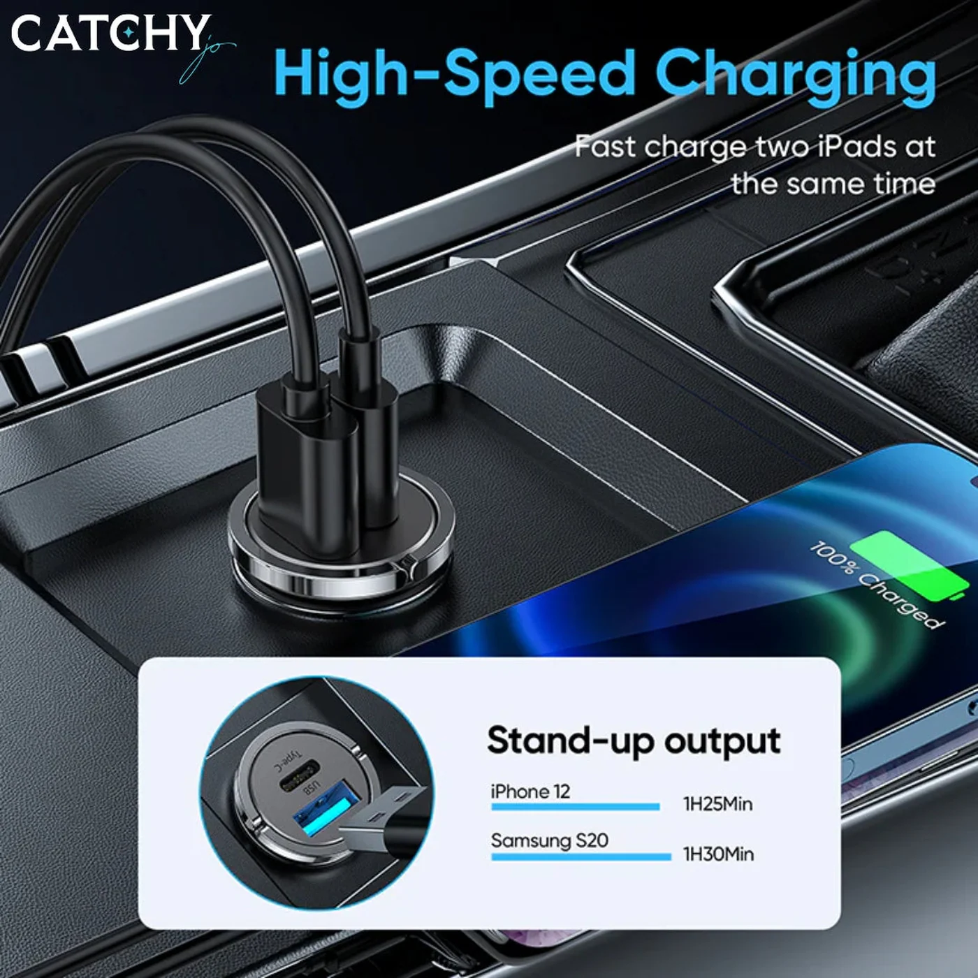 JOYROOM C-A35 2-Port Fast Car Charger (45W) - Image 2