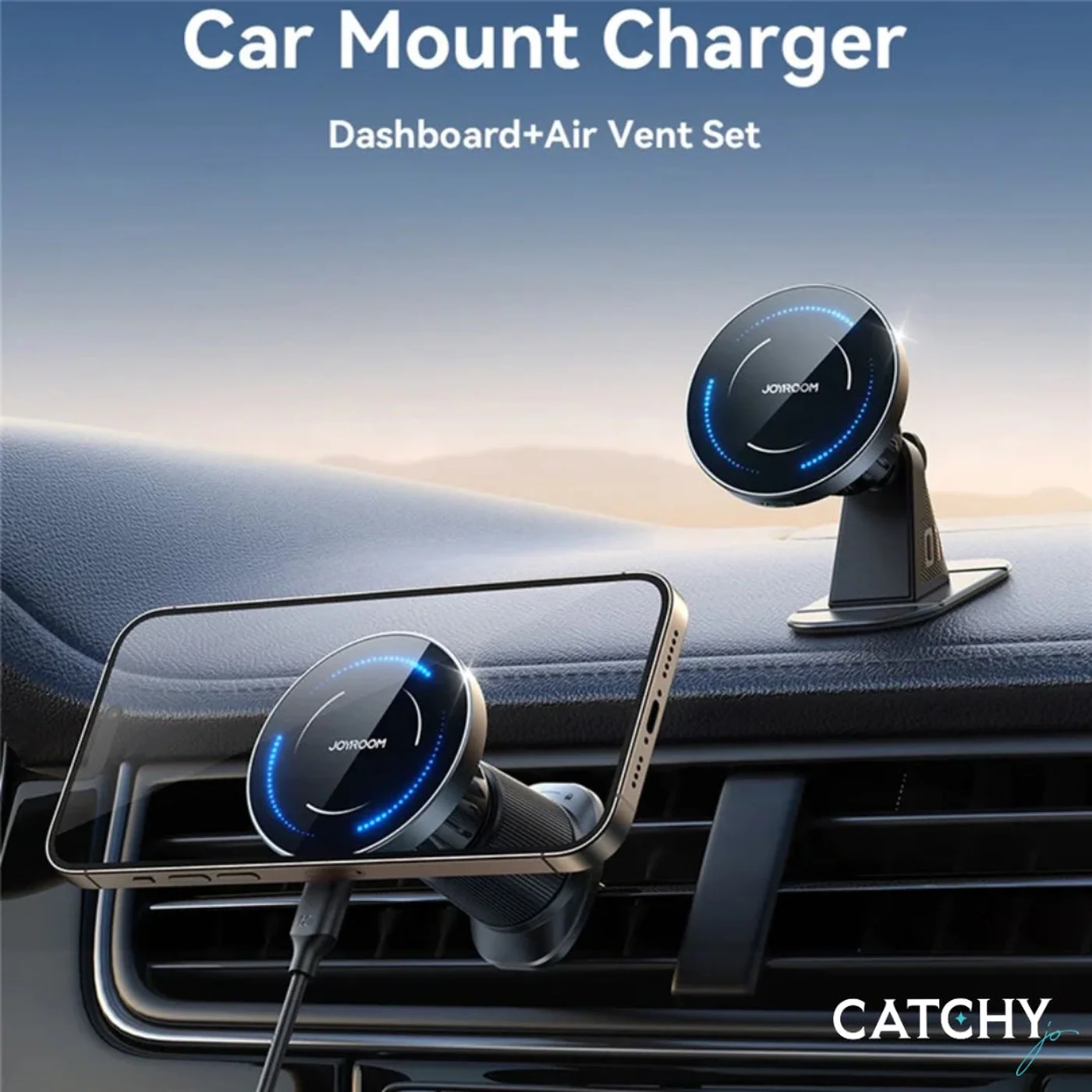 JOYROOM JR-ZS502 Magnetic Wireless Car Holder (15W) - Image 2