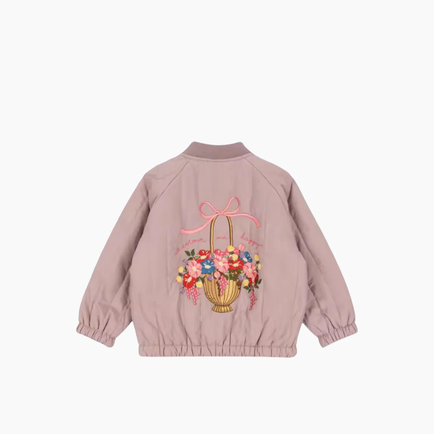 Konges Kids Lightweight Heart Zip Jacket – Mauve - Image 2