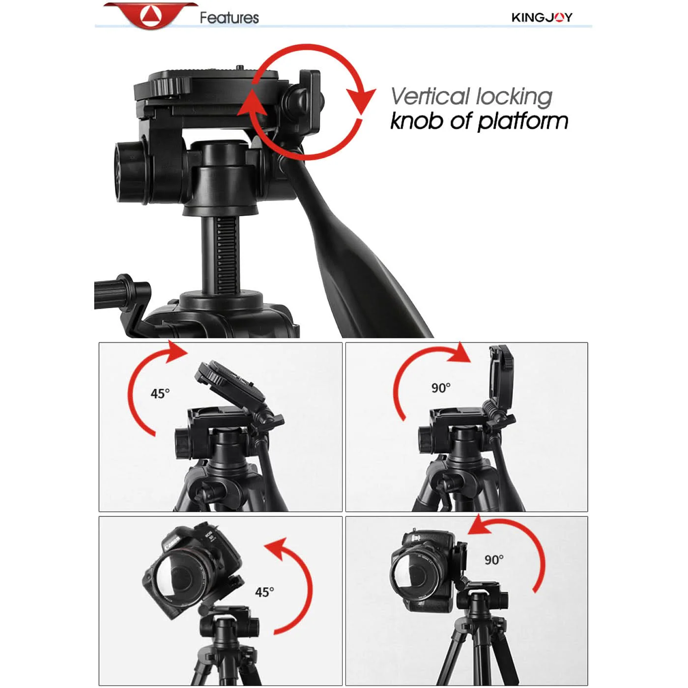 Kingjoy VT-866 Tripod - Image 3