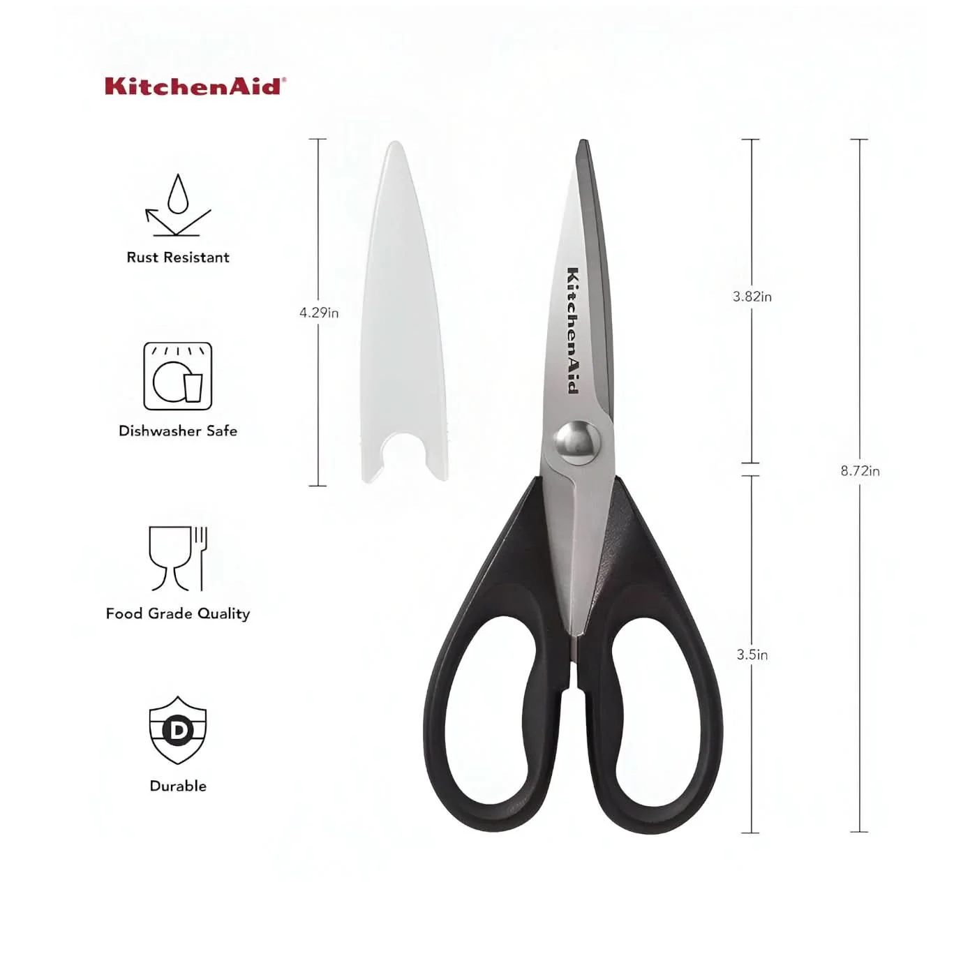 KitchenAid Soft Grip Handle Shears Kitchen Shears - Image 5