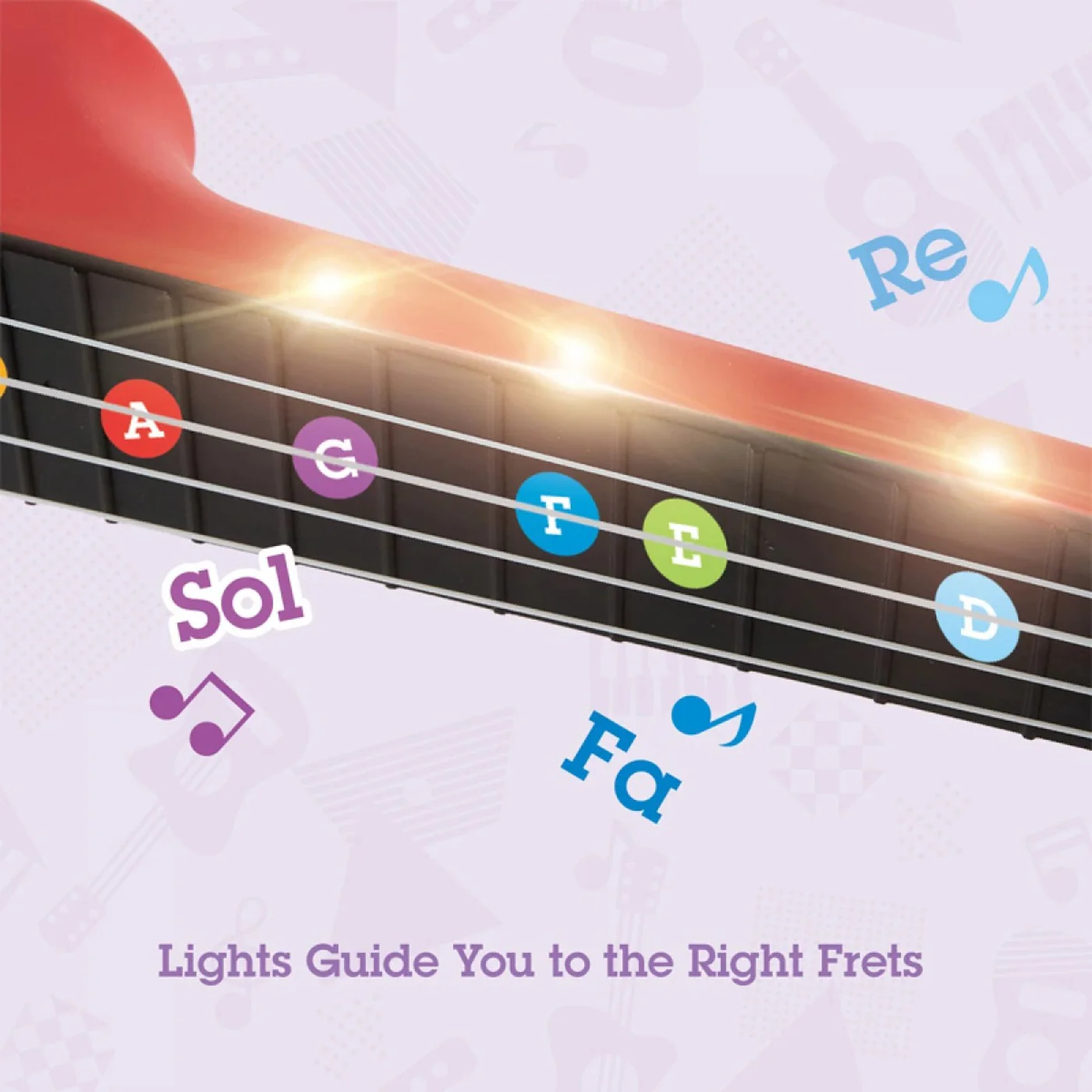 Hape Learn With Lights Interactive Wooden Ukulele - Image 14