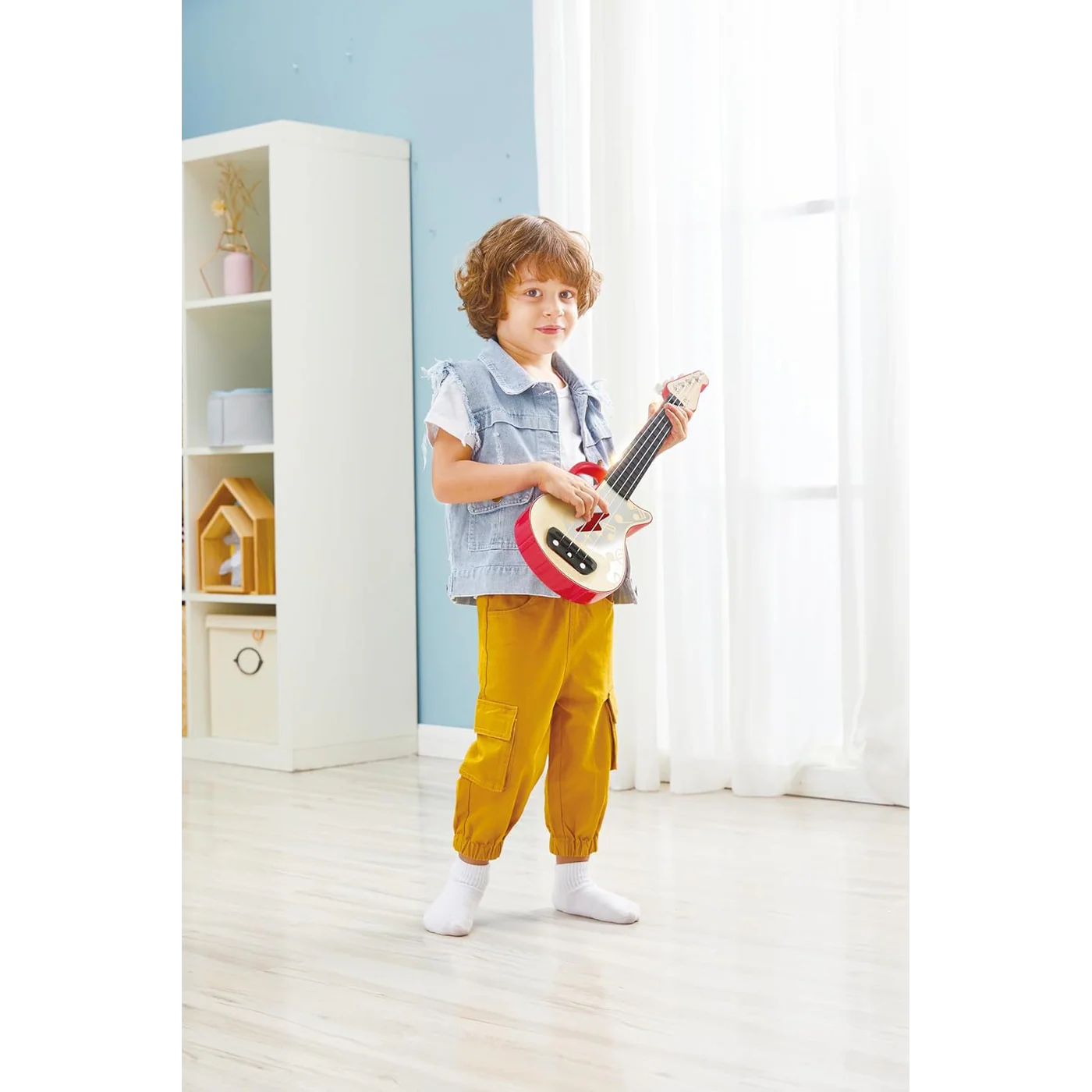 Hape Learn With Lights Interactive Wooden Ukulele - Image 15