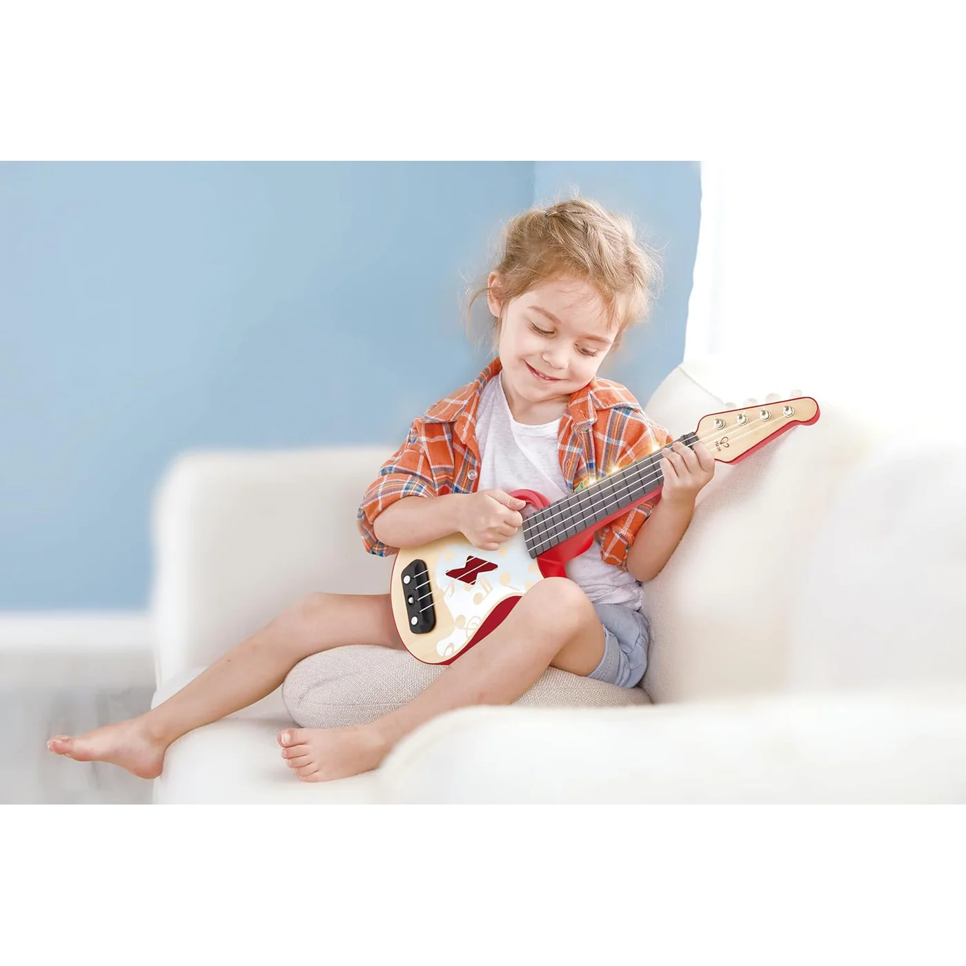 Hape Learn With Lights Interactive Wooden Ukulele - Image 17