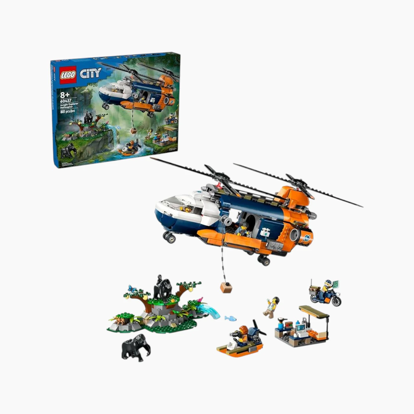 Lego Jungle Explorer Helicopter At Base Camp Construction Set - Image 3