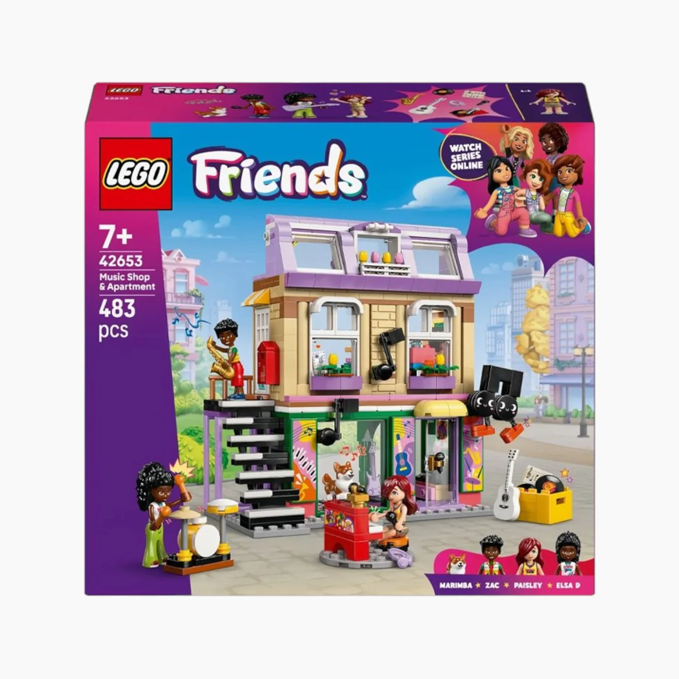 Lego Music Store & Apartment - 483 Pcs - Image 3