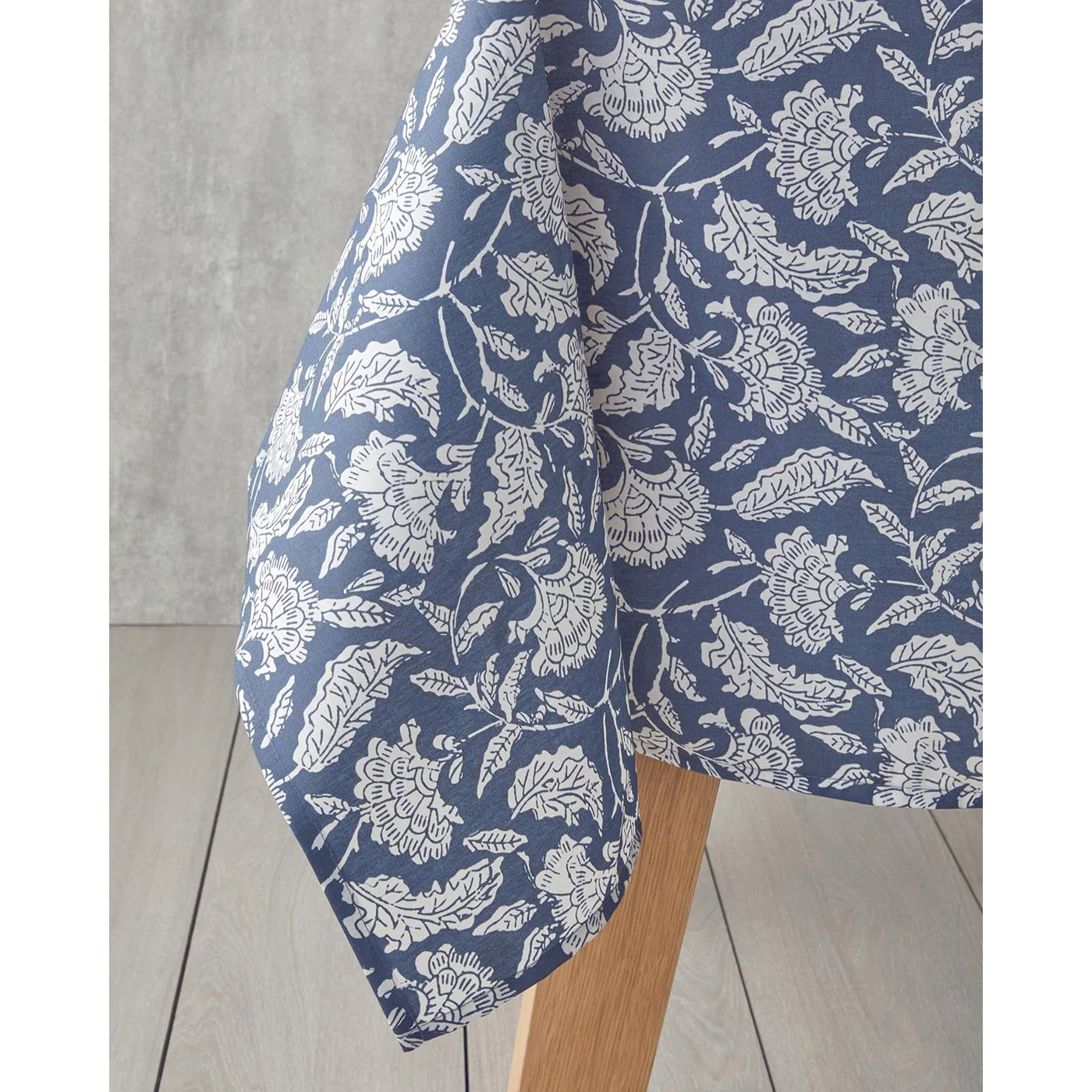 EH Living Lenna Cotton Polyester Waterproof Table Cloth 150x200 cm Navy Blue - Image 2