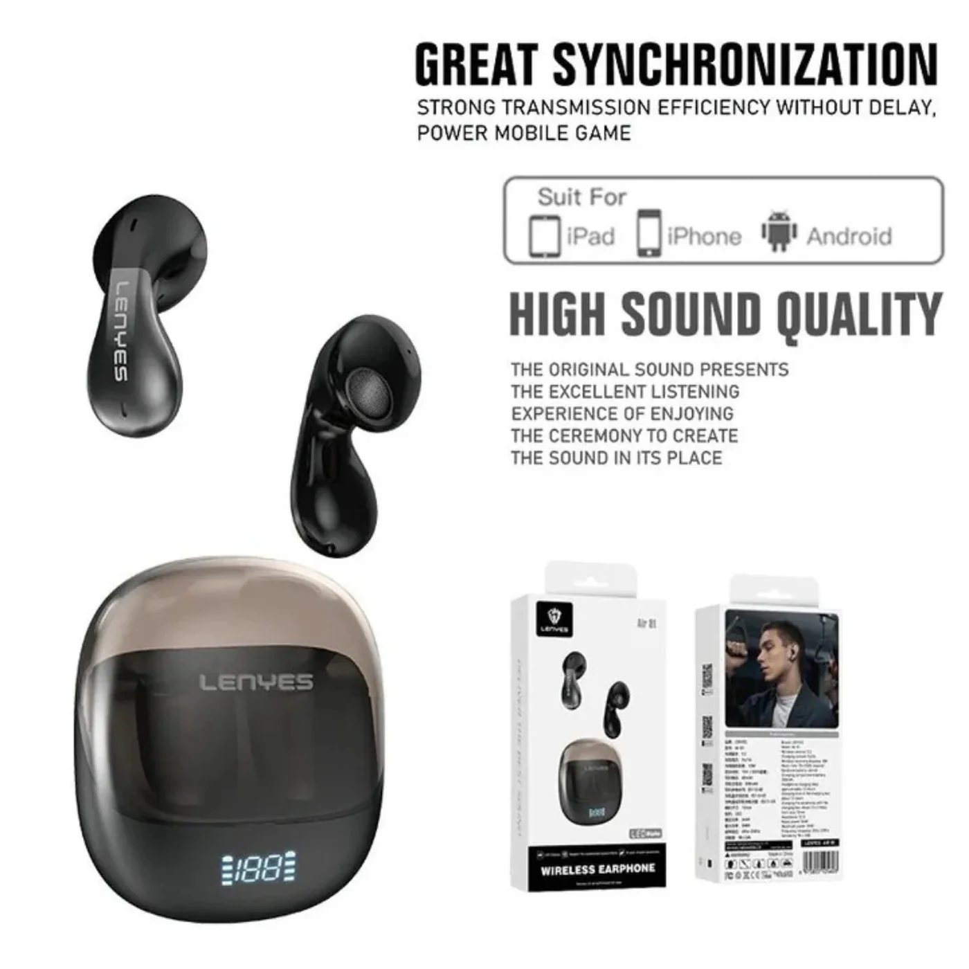 LENYES Air 81 TWS Wireless Earbuds - Image 2
