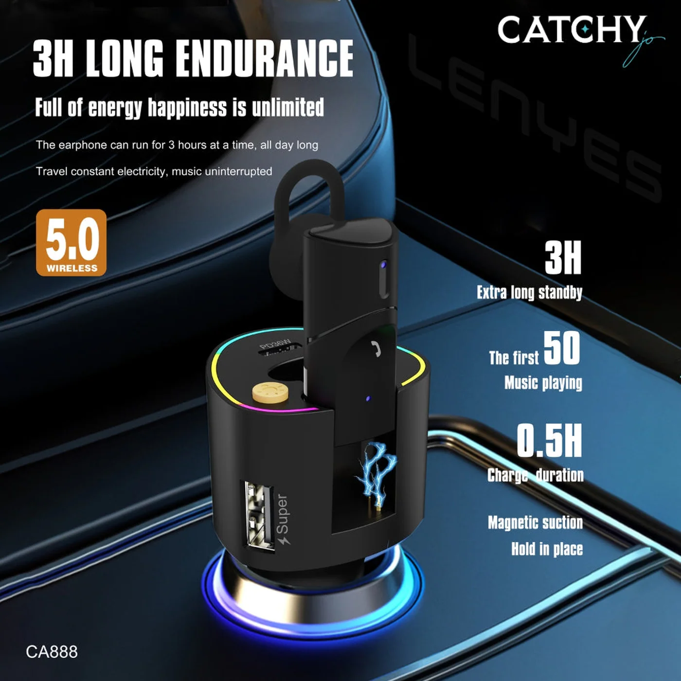 LENYES CA888 Car Charger - Image 2
