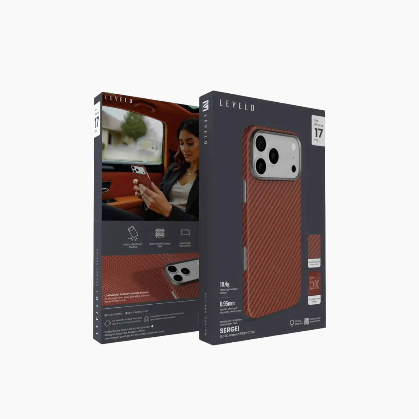 LEVELO Sergei Aramid Fiber iPhone Case - Image 3
