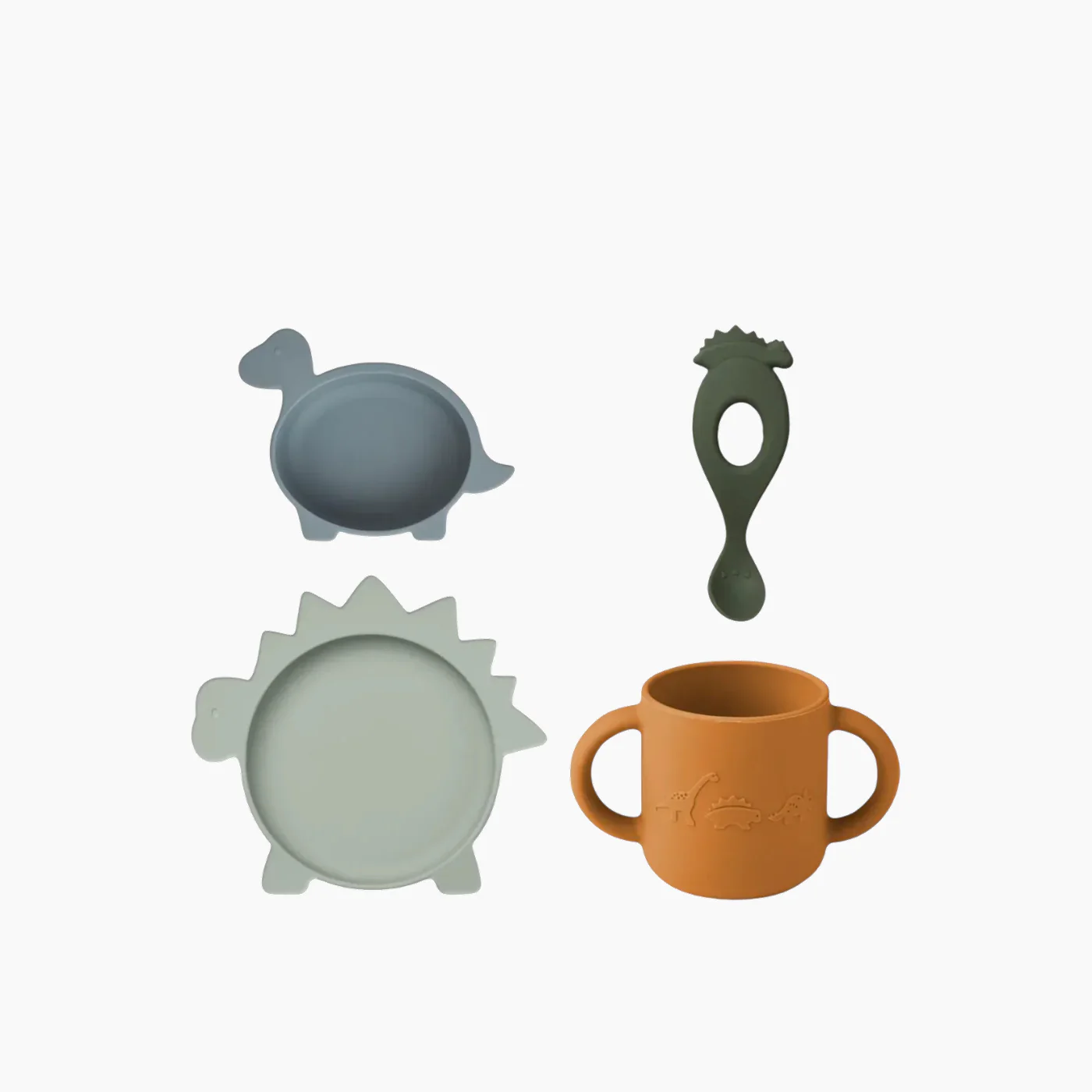 Liewood Vivi Silicone Baby Tableware Set Dino Blue Multi Mix