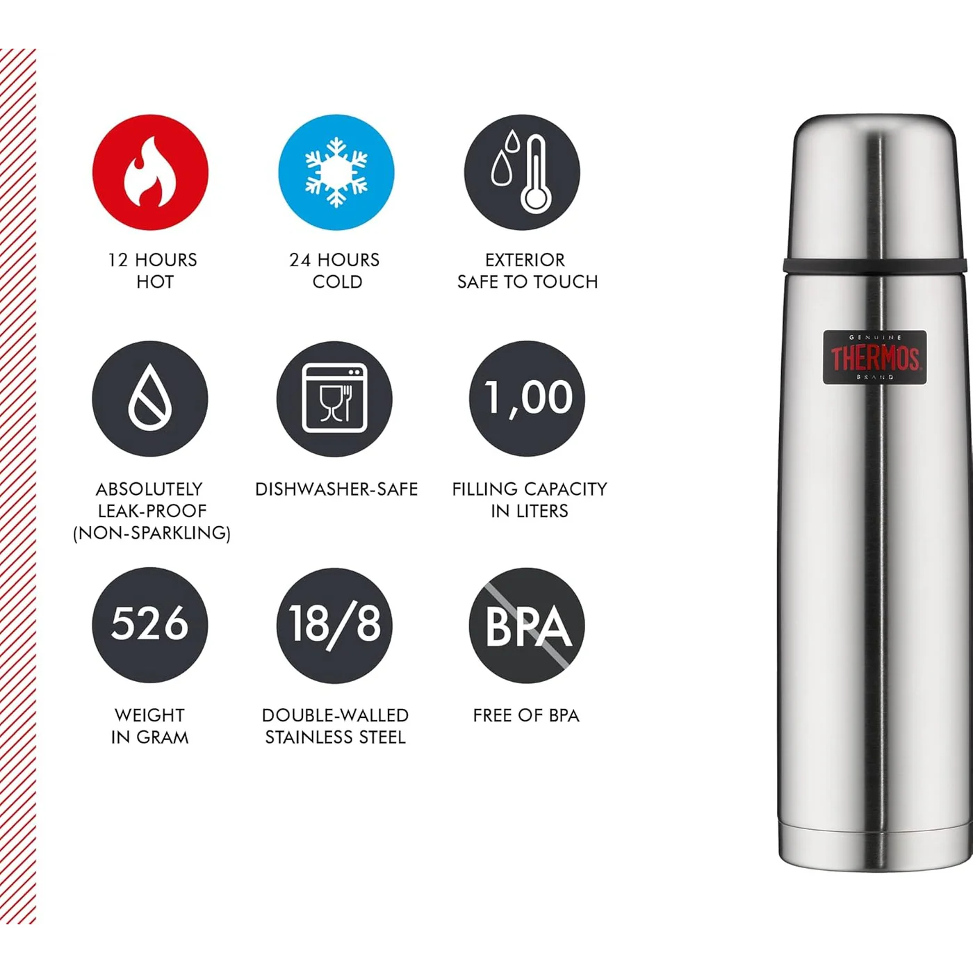 Thermos Light & Compact SS Flask 1 L - Image 6