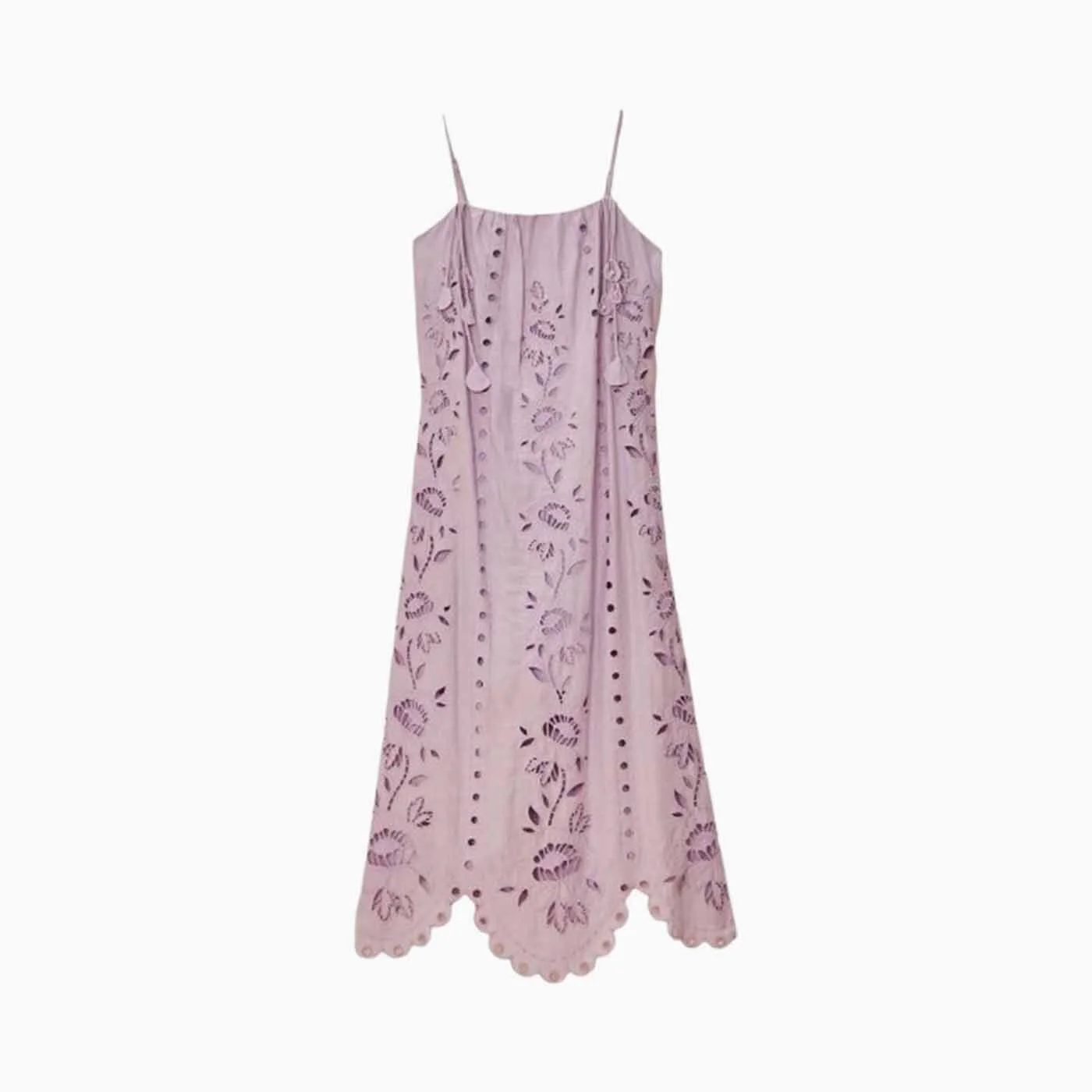 FARM Rio Lilac Richelieu Sleeveless Maxi Dress