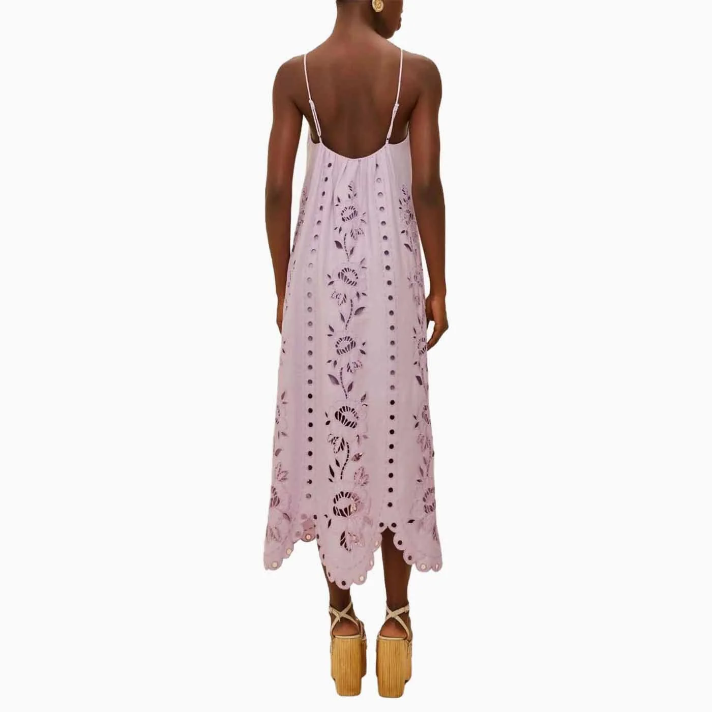 FARM Rio Lilac Richelieu Sleeveless Maxi Dress - Image 3