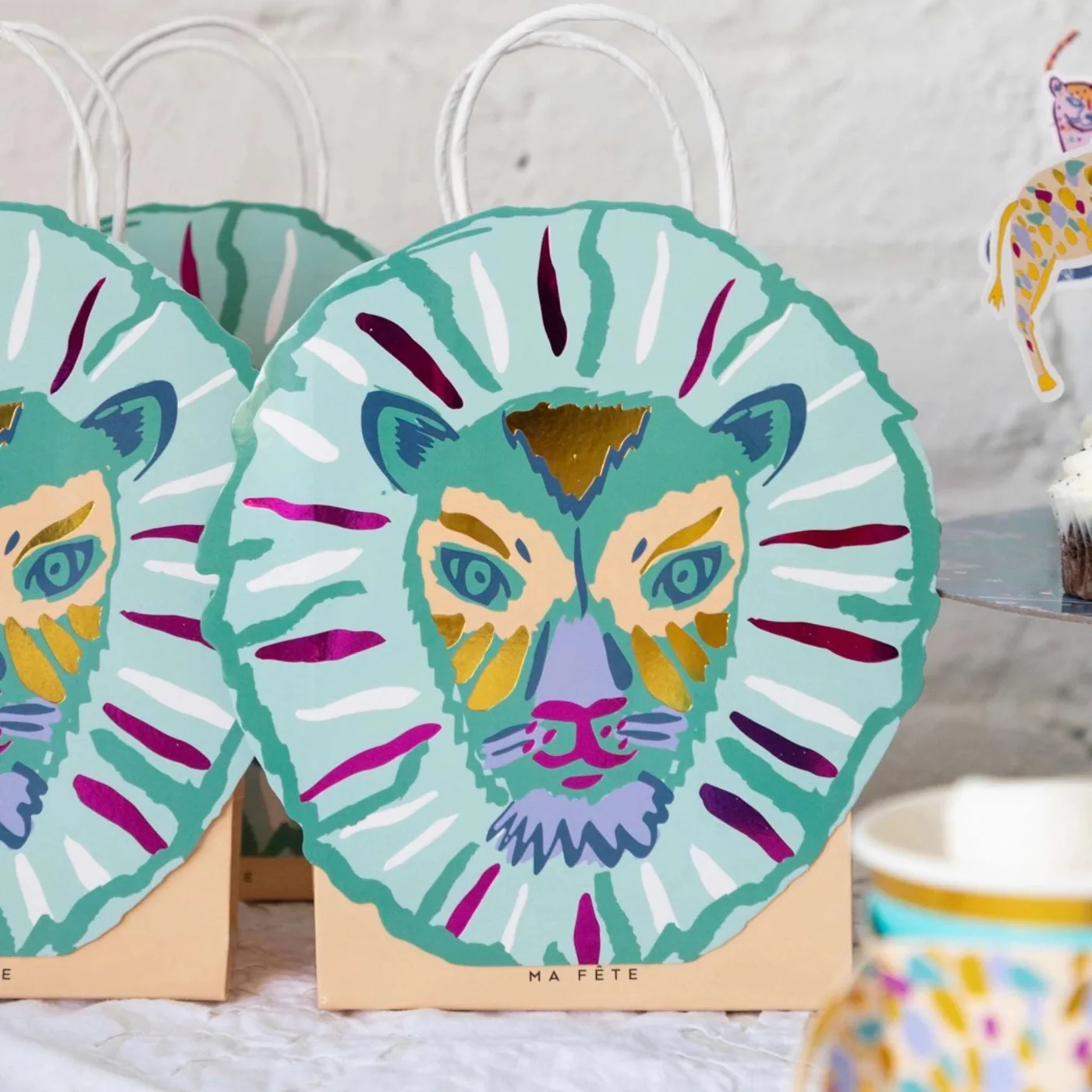 Ma Fete Lion Gift Bag - Set of 8 - Image 3