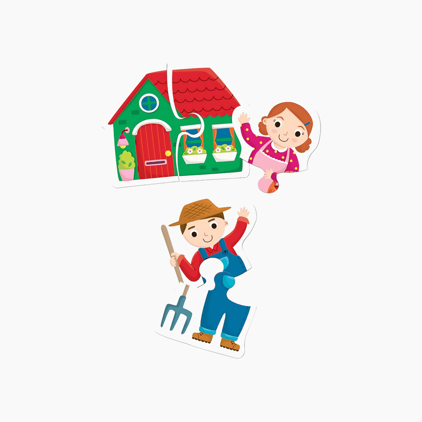Lisciani Carotina Baby Duo The Farm Animal Figures - Image 2