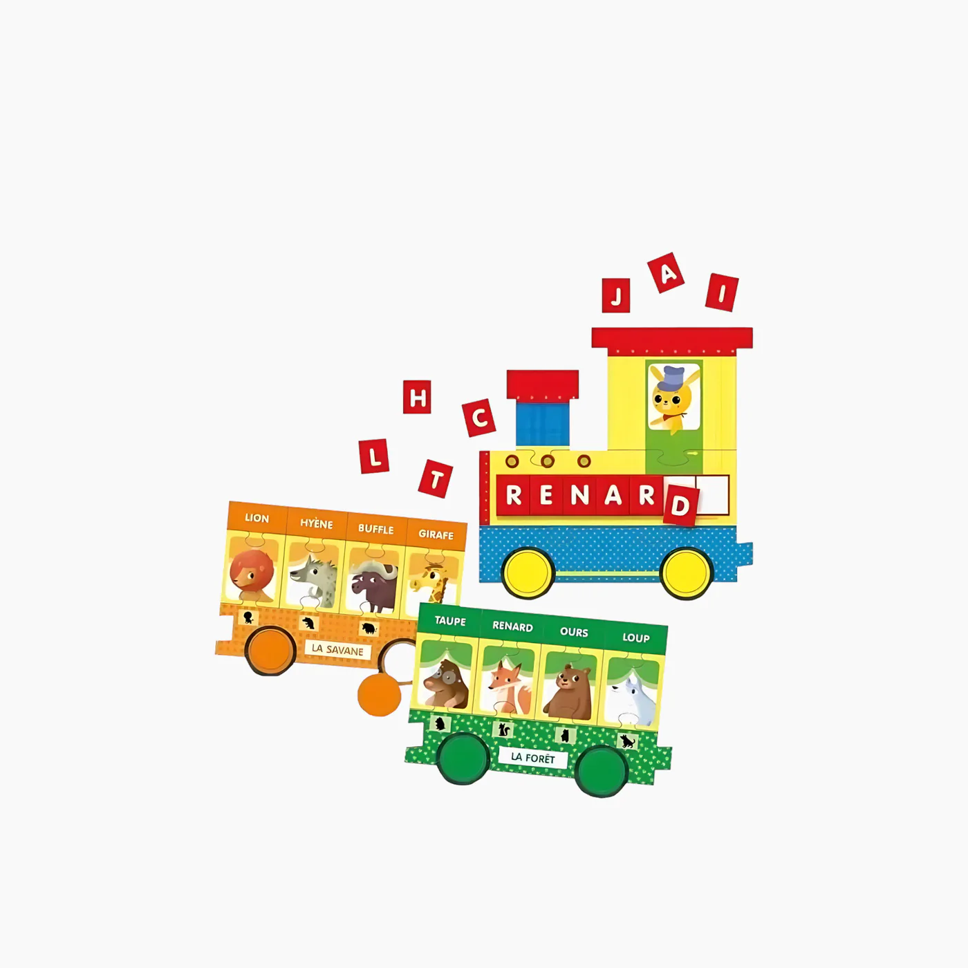 Lisciani Carotina Plus The Little Train of Animals Toy Figures