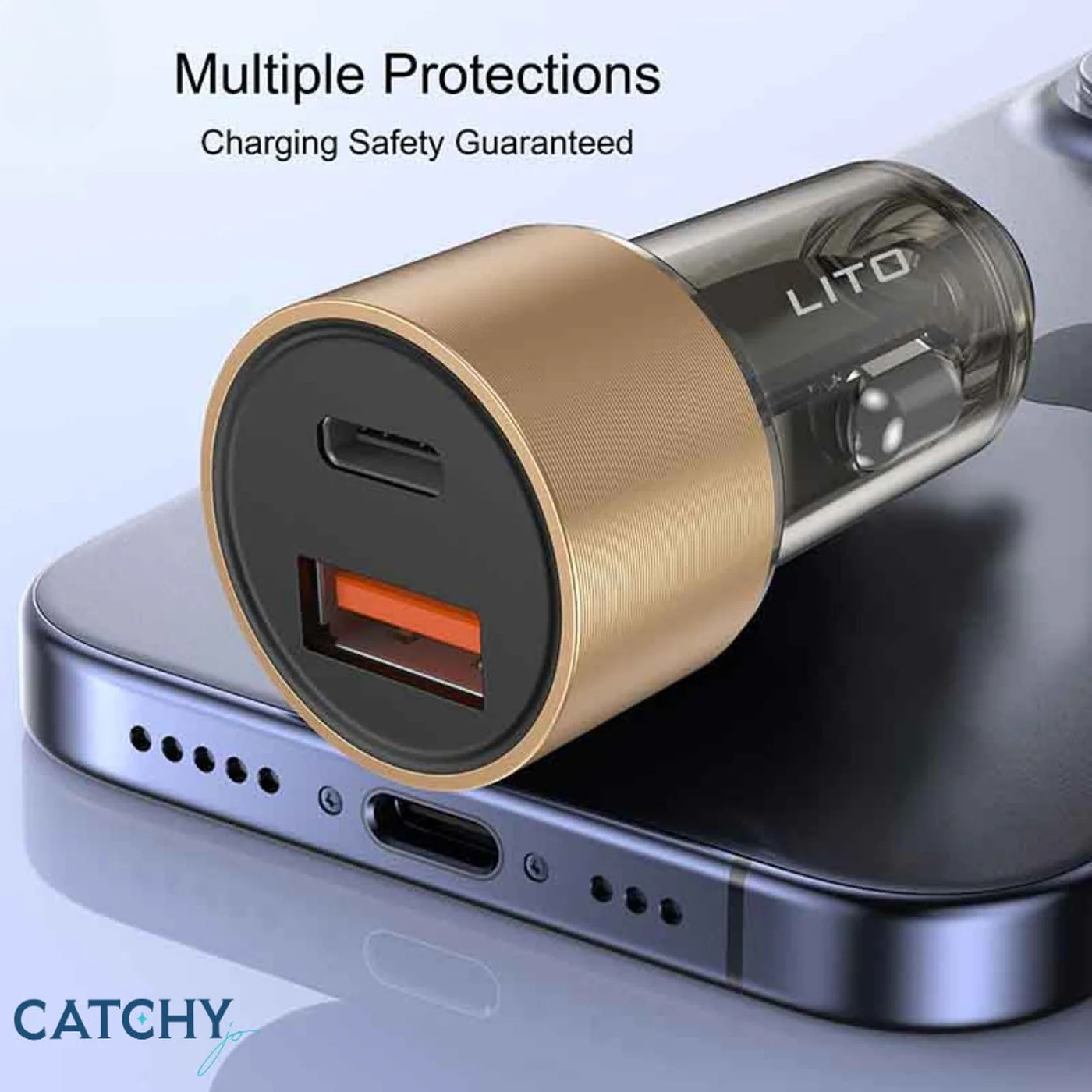 LITO IN-C04 Transparent Metal Car Charger - Image 4